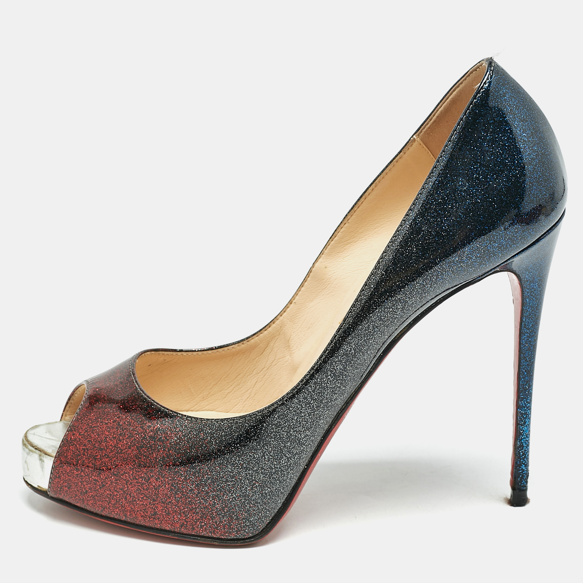 Christian Louboutin Ombre Blue/Red Glitter Patent Leather New Very Prive Pumps Size
Christian Louboutin Ombre Blue/Red Glitter Patent Leather New Very Prive Pumps Size