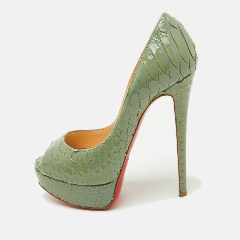 Christian Louboutin Sage Green Python Lady Peep Toe Platform Pumps Size
Christian Louboutin Sage Green Python Lady Peep Toe Platform Pumps Size