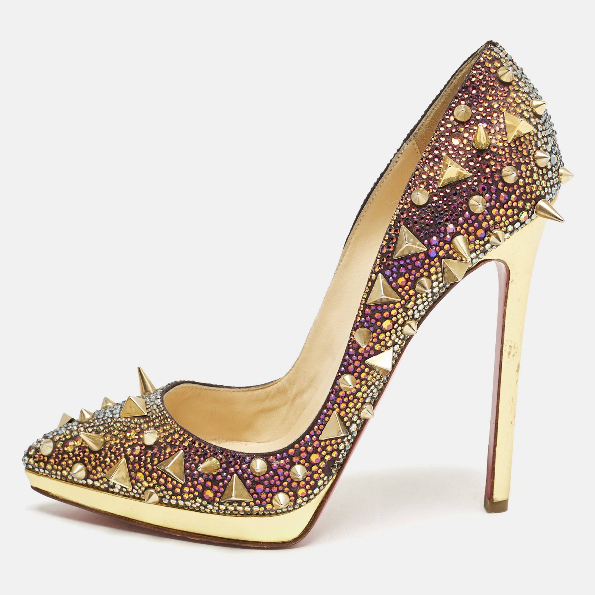 Christian Louboutin Multicolor Metallic Leather Pigalle Plato Strass Potpourri Pumps Size
Christian Louboutin Multicolor Metallic Leather Pigalle Plato Strass Potpourri Pumps Size