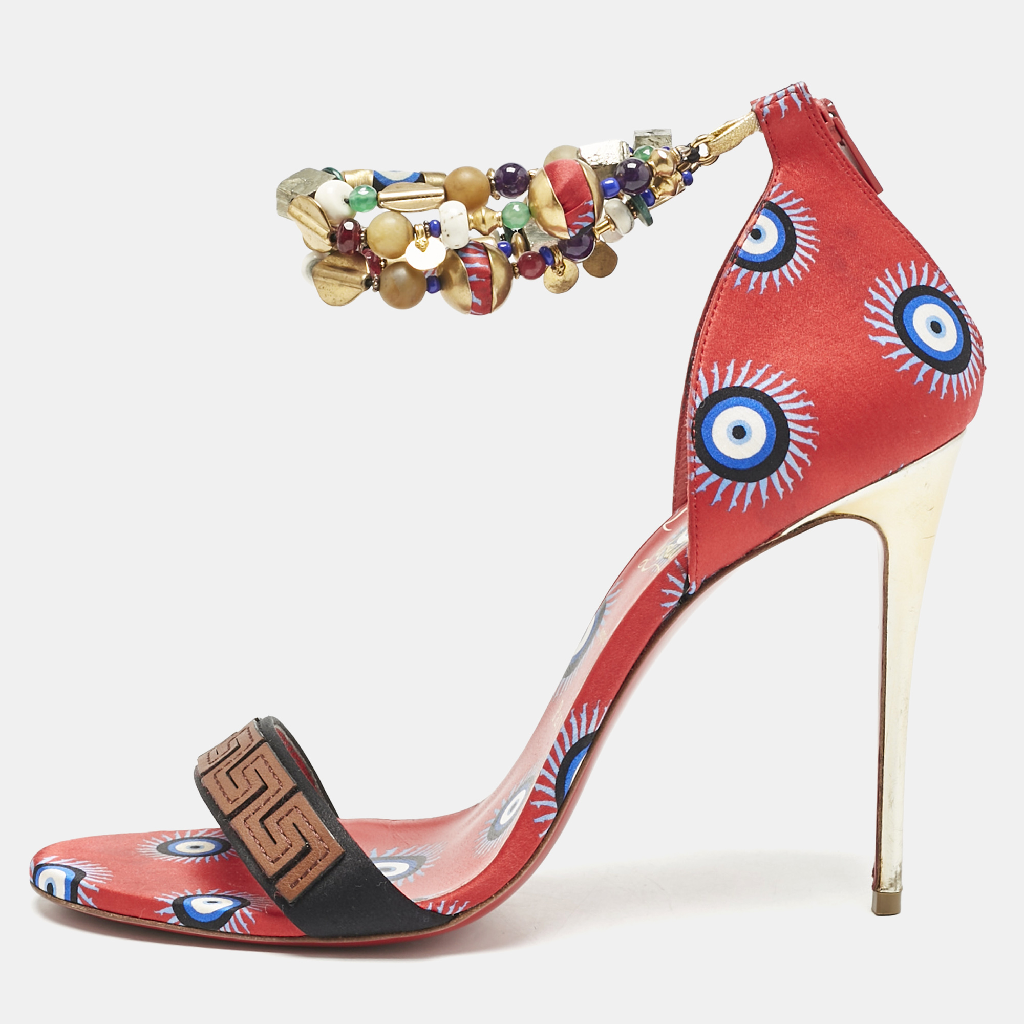 Christian Louboutin Red Satin Konstantinella Ankle Strap Sandals Size
Christian Louboutin Red Satin Konstantinella Ankle Strap Sandals Size