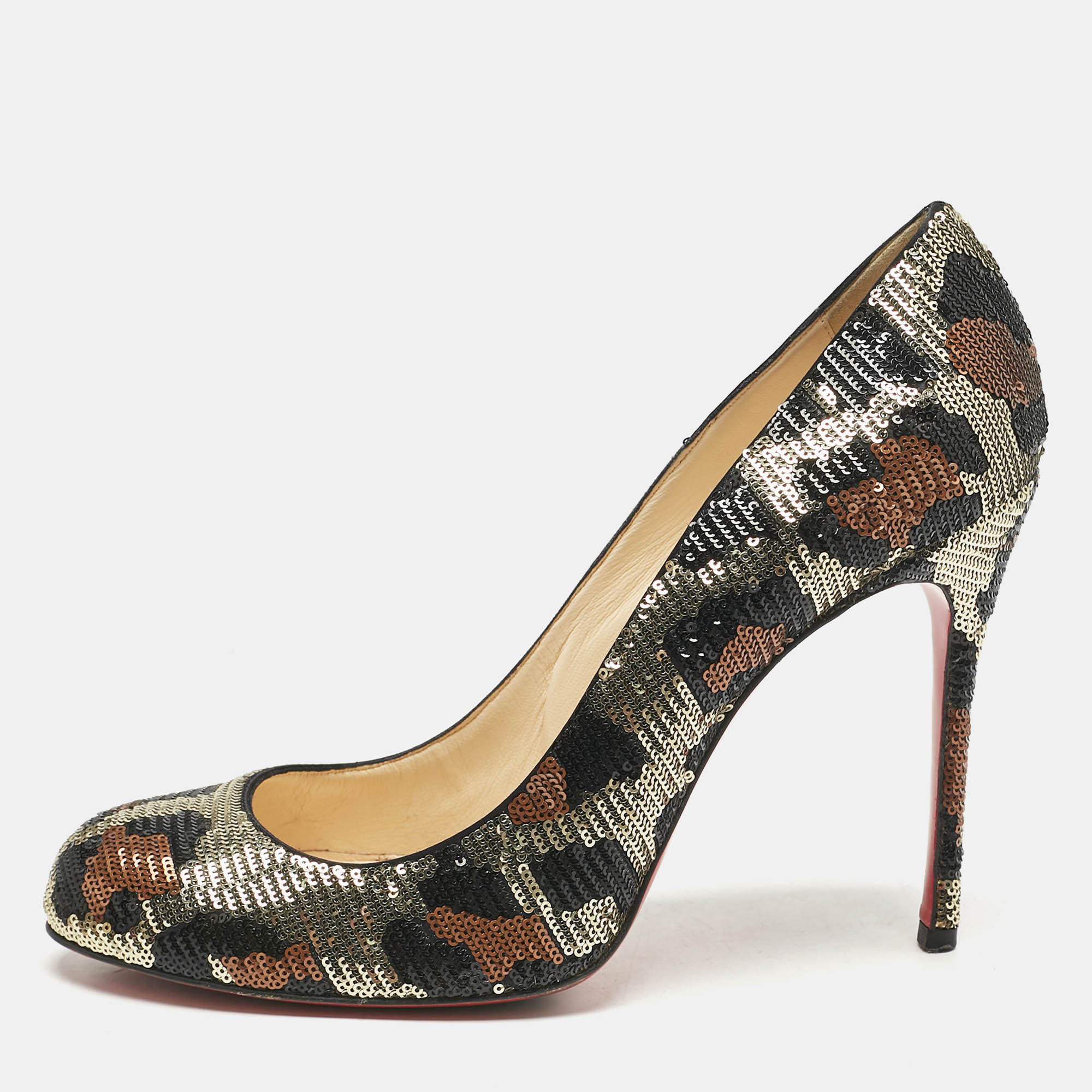 Christian Louboutin Multicolor Camo Sequins Ron Ron Pumps Size
Christian Louboutin Multicolor Camo Sequins Ron Ron Pumps Size