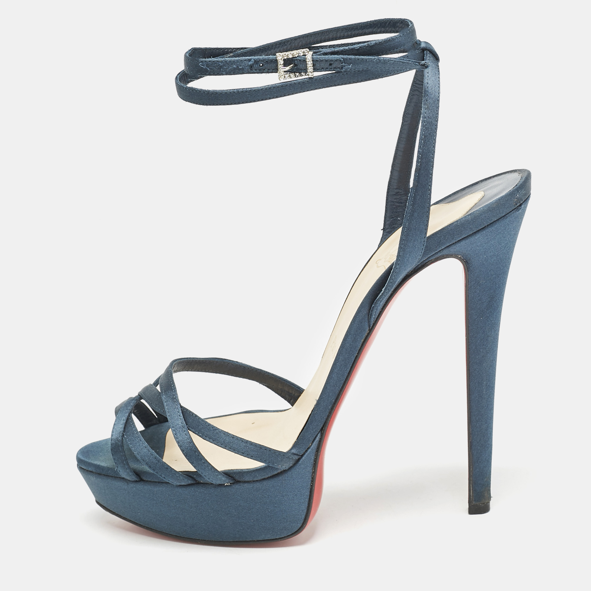 Christian Louboutin Teal Green Satin Passiflore Platform Sandals Size
Christian Louboutin Teal Green Satin Passiflore Platform Sandals Size