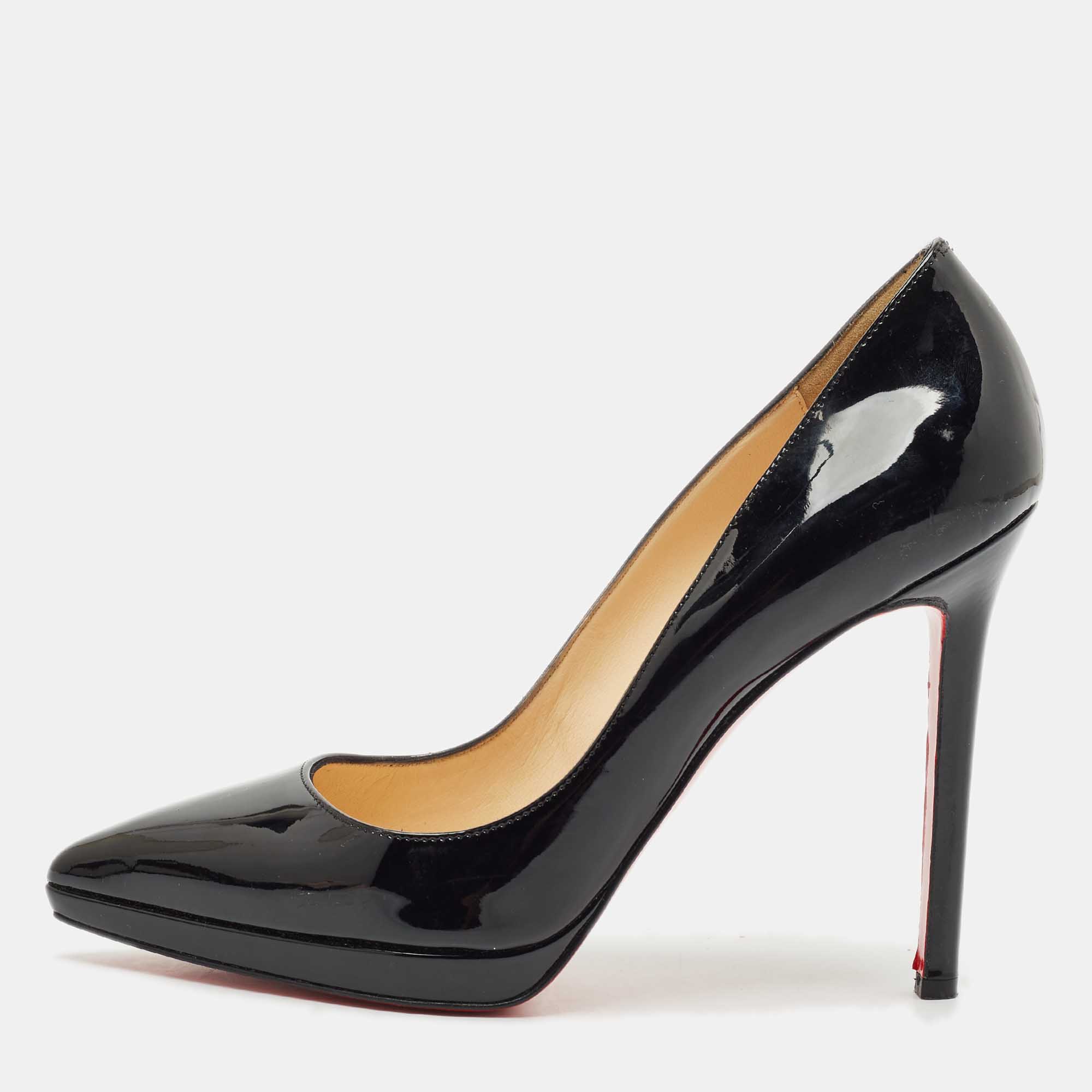 Christian Louboutin Black Patent Leather Pigalle Plato Pointed Toe Pumps Size
Christian Louboutin Black Patent Leather Pigalle Plato Pointed Toe Pumps Size