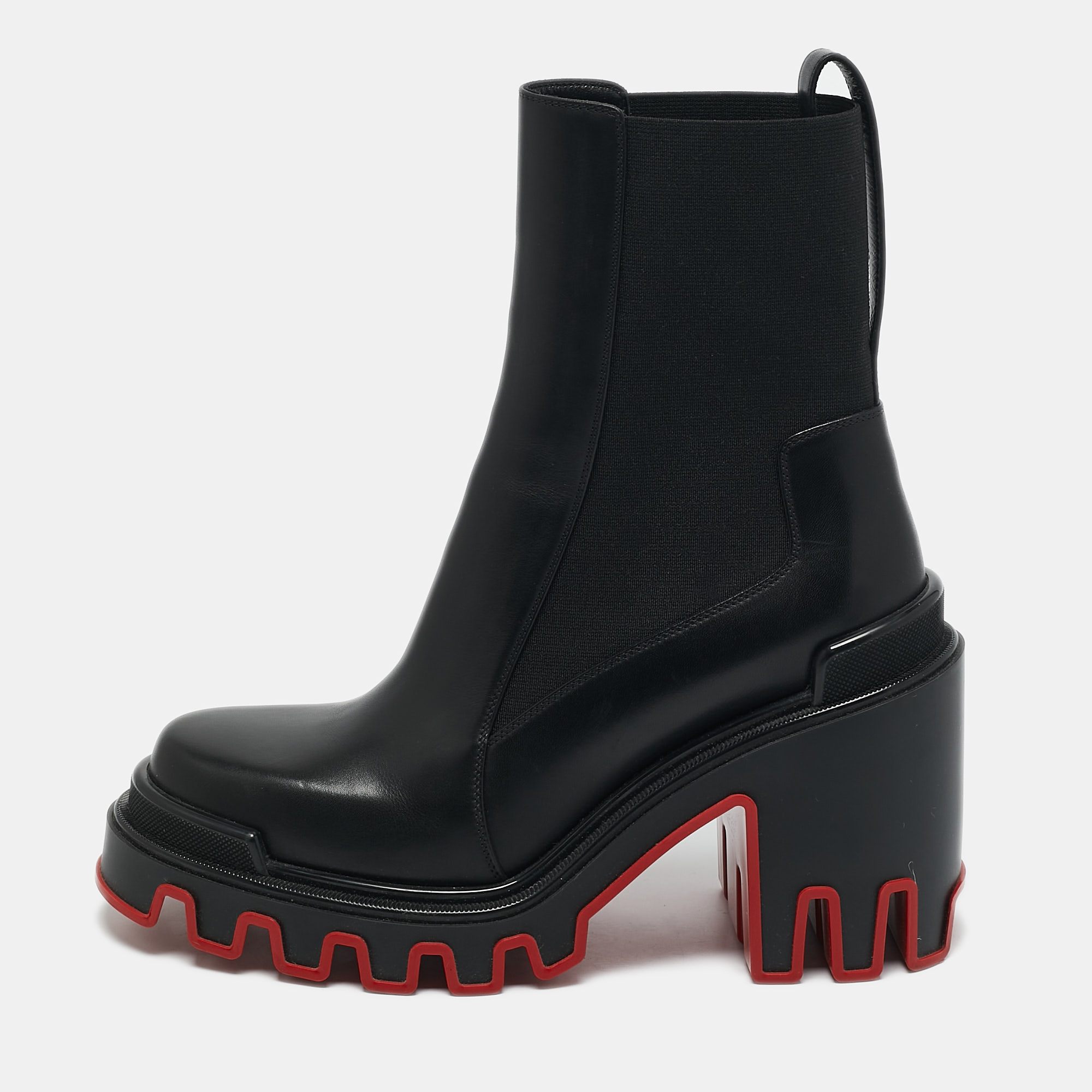 Christian Louboutin Black Leather Marchacroche 70 Ankle Boots Size
Christian Louboutin Black Leather Marchacroche 70 Ankle Boots Size