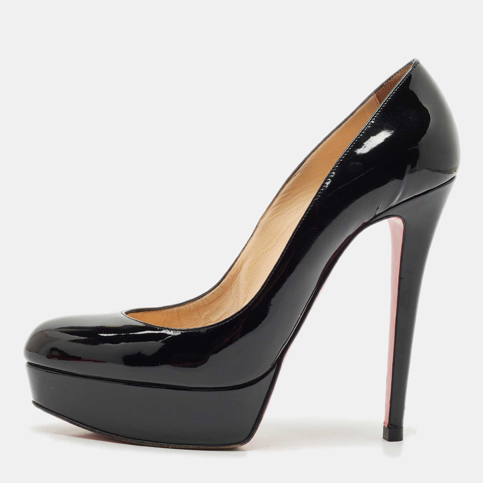 Christian Louboutin Black Patent Leather Bianca Platform Pumps Size
Christian Louboutin Black Patent Leather Bianca Platform Pumps Size
