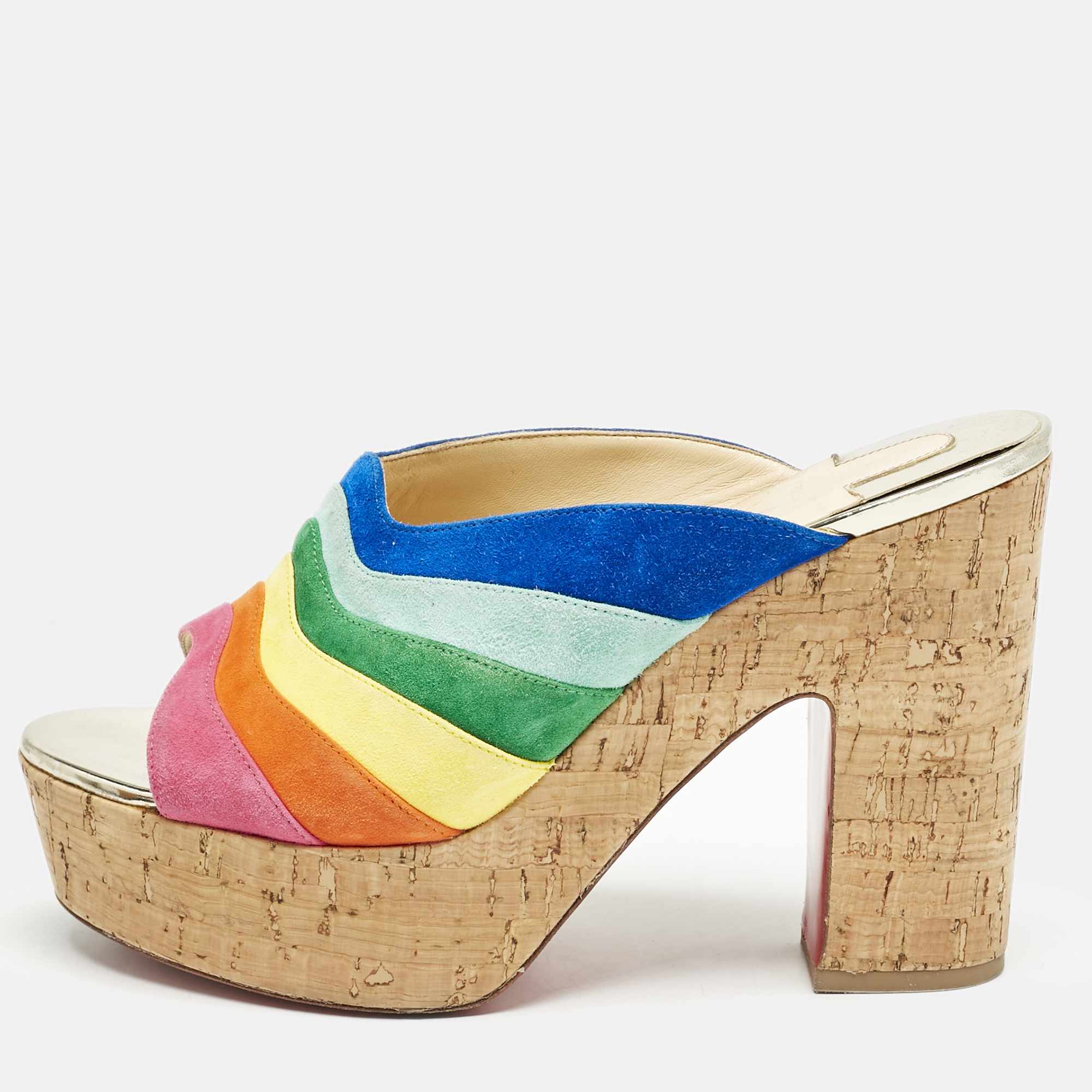 Christian Louboutin Multicolor Suede Rainbow Platform Sandals Size
Christian Louboutin Multicolor Suede Rainbow Platform Sandals Size