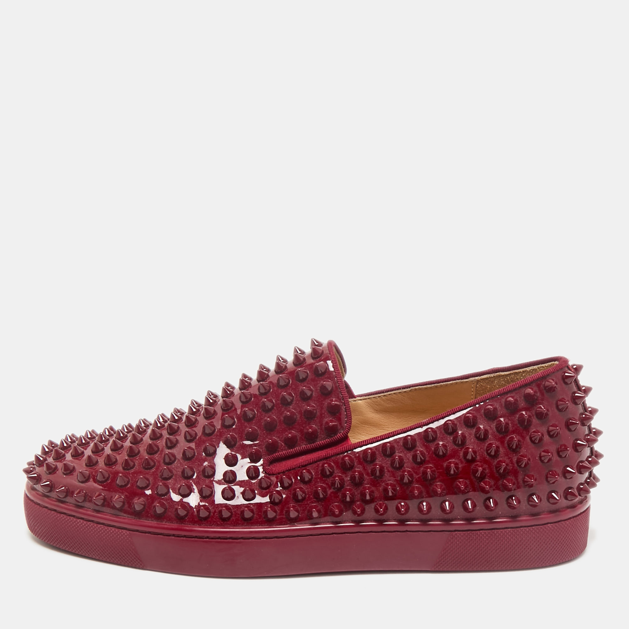 Christian Louboutin Dark Red Patent Leather Roller Boat Slip On Sneakers Size
Christian Louboutin Dark Red Patent Leather Roller Boat Slip On Sneakers Size