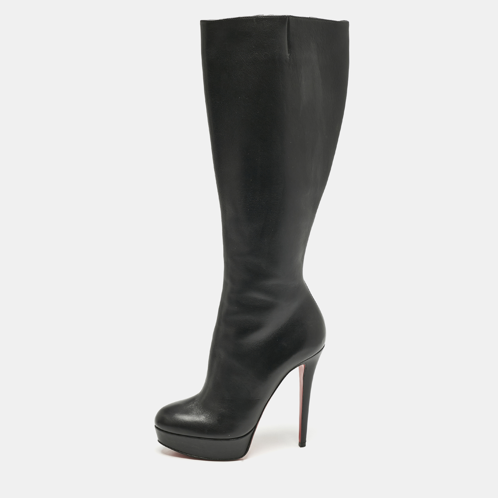 Christian Louboutin Black Leather Bianca Botta Knee High Boots Size 37.5
Christian Louboutin Black Leather Bianca Botta Knee High Boots Size 37.5