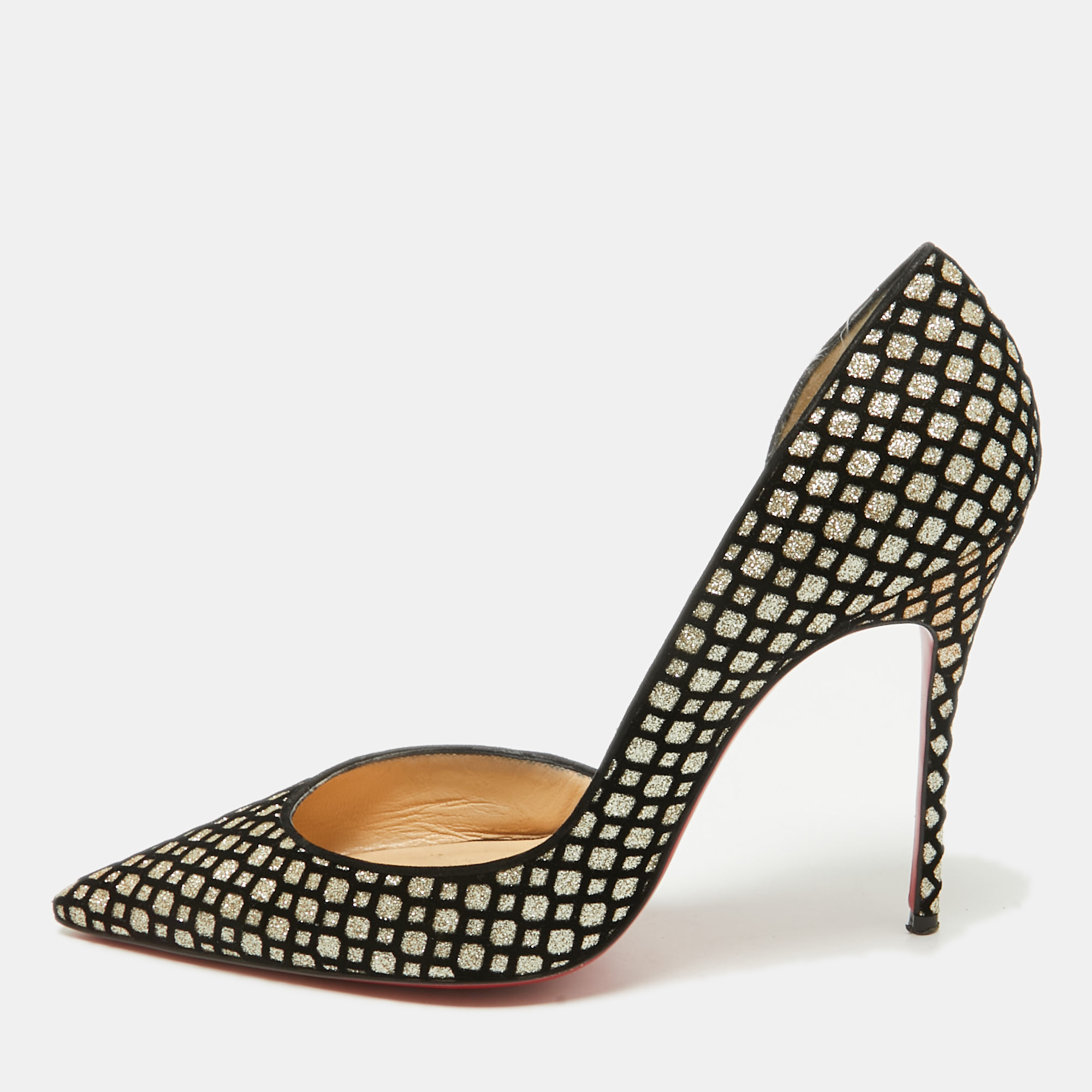 Christian Louboutin Black/Gold Velvet and Glitter Iriza Pumps Size
Christian Louboutin Black/Gold Velvet and Glitter Iriza Pumps Size