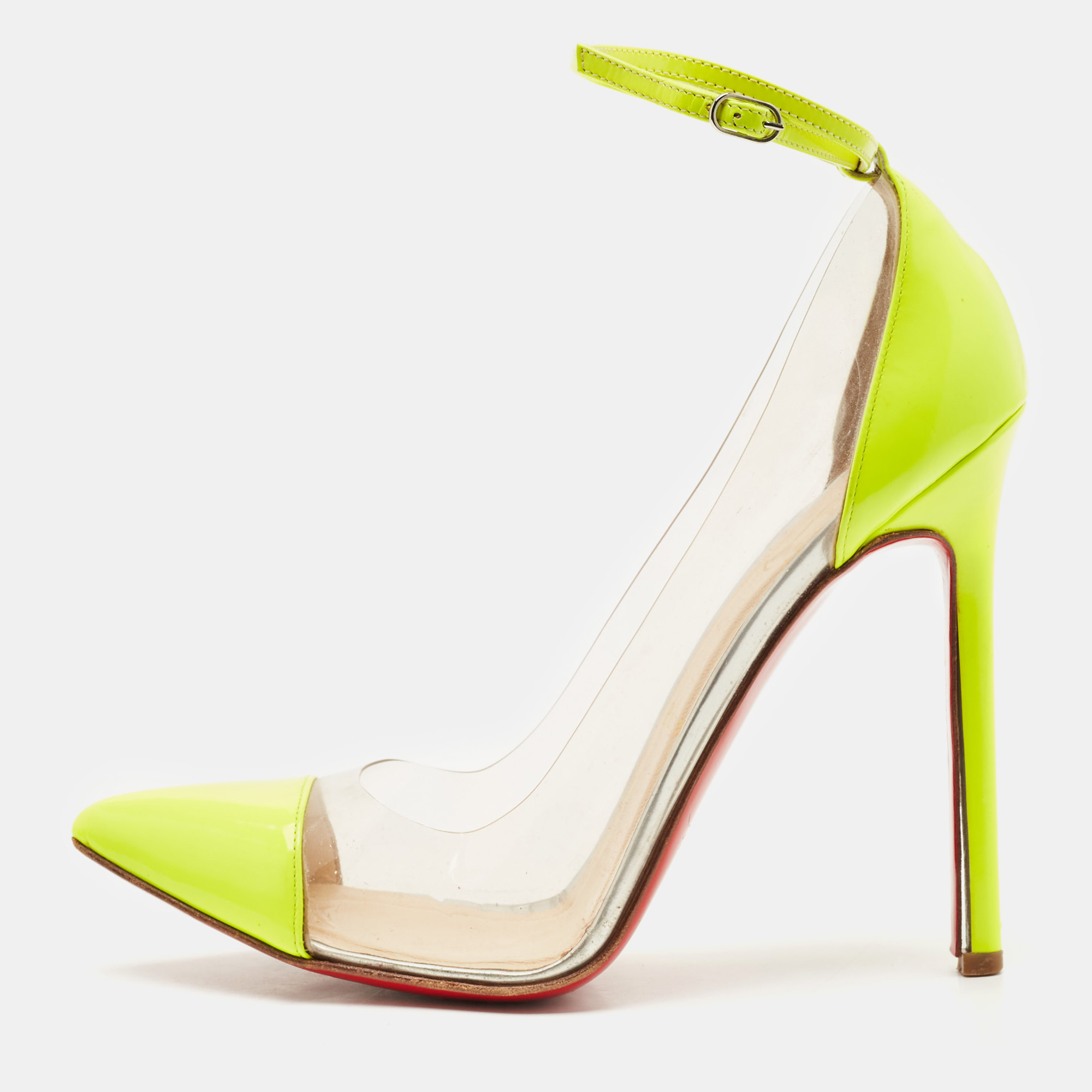Christian Louboutin Neon Green Patent Leather and PVC Un Bout Rond Pumps Size
Christian Louboutin Neon Green Patent Leather and PVC Un Bout Rond Pumps Size
