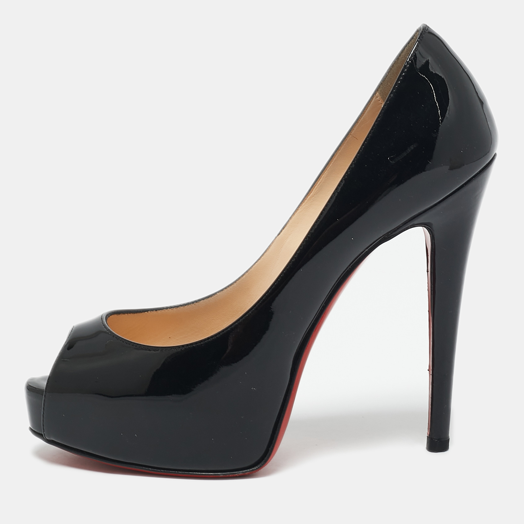 Christian Louboutin Black Patent Leather Vendome Peep Toe Pumps Size
Christian Louboutin Black Patent Leather Vendome Peep Toe Pumps Size