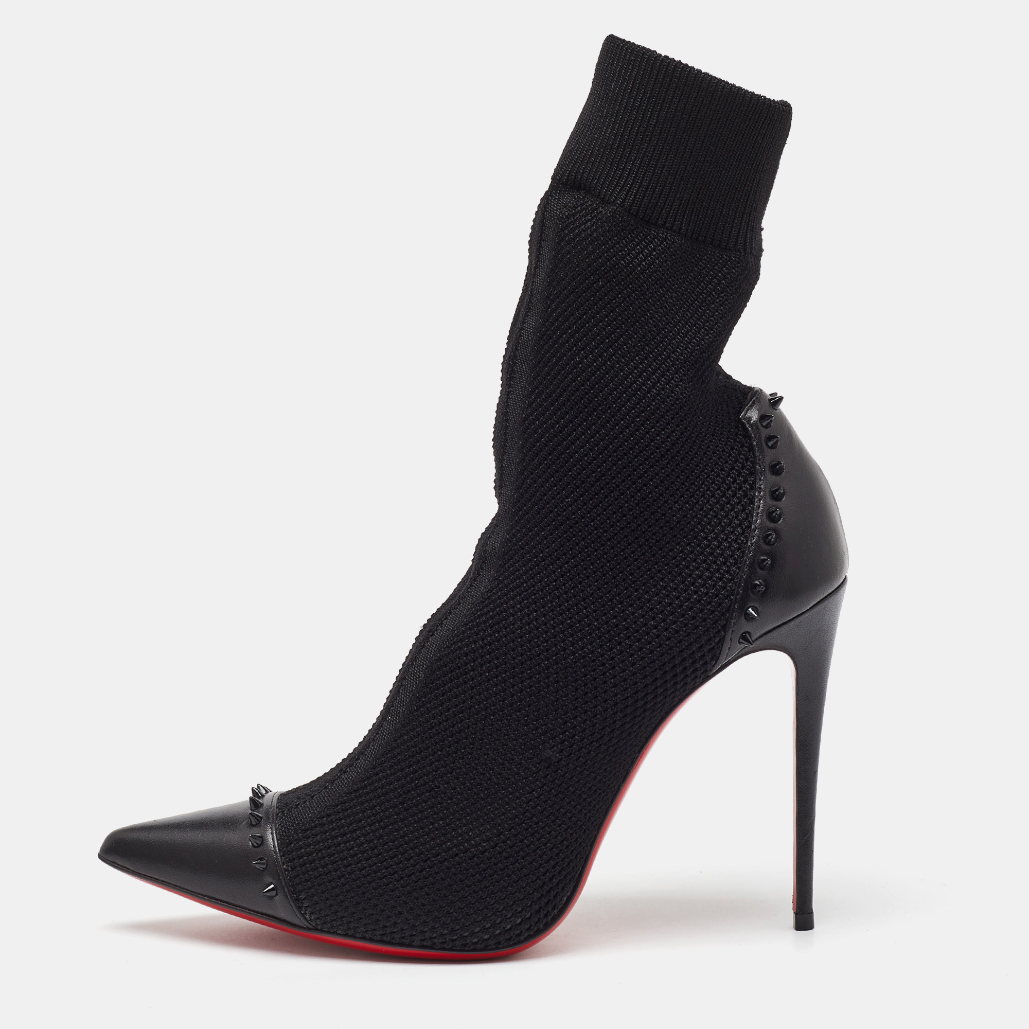 Christian Louboutin Black Knit Fabric and Leather Spikes Dovi Dova Socks Ankle Boots Size
Christian Louboutin Black Knit Fabric and Leather Spikes Dovi Dova Socks Ankle Boots Size
