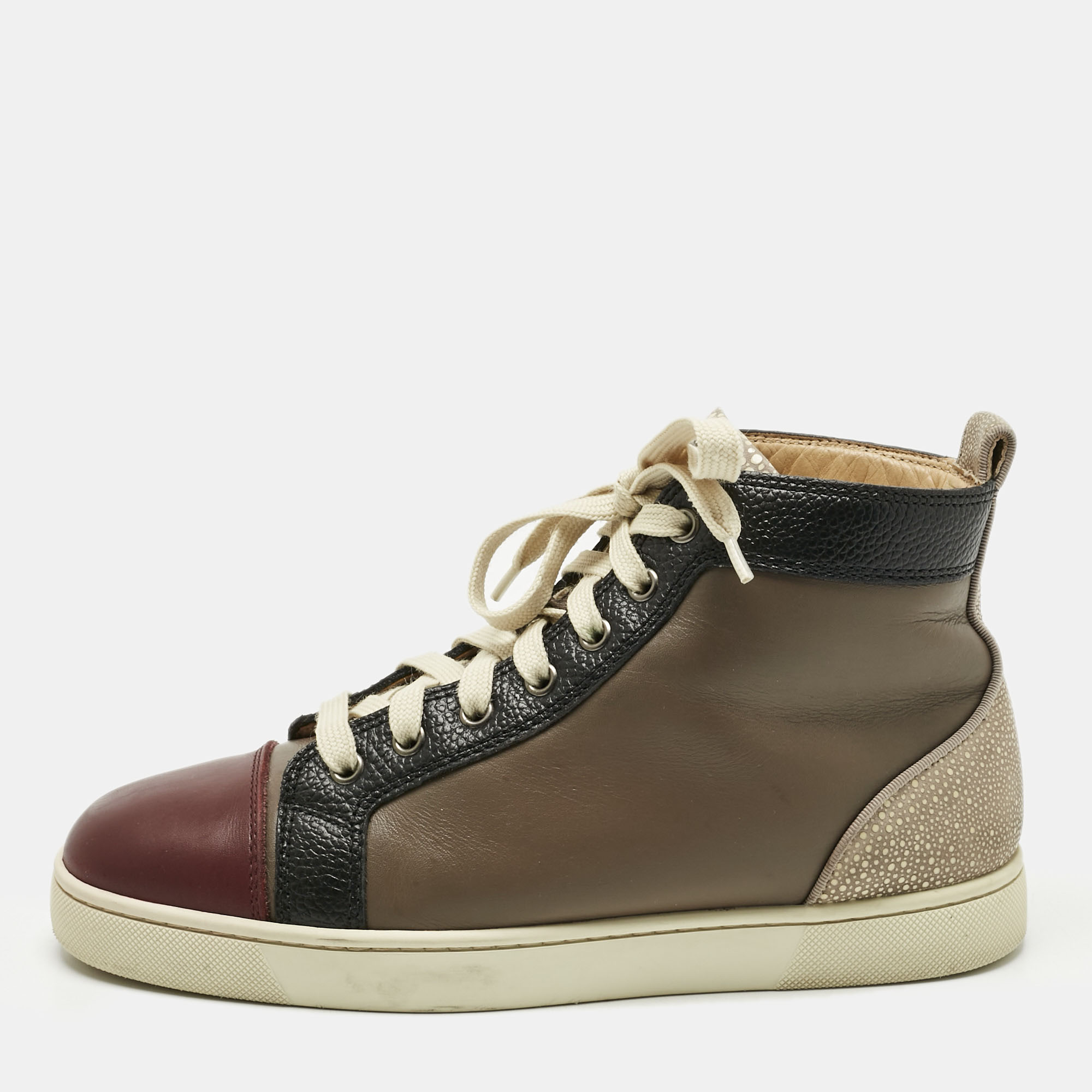 Christian Louboutin Multicolor Leather Fun Louis Junior High Top Sneakers Size 39 - Christian Louboutin - Modalova