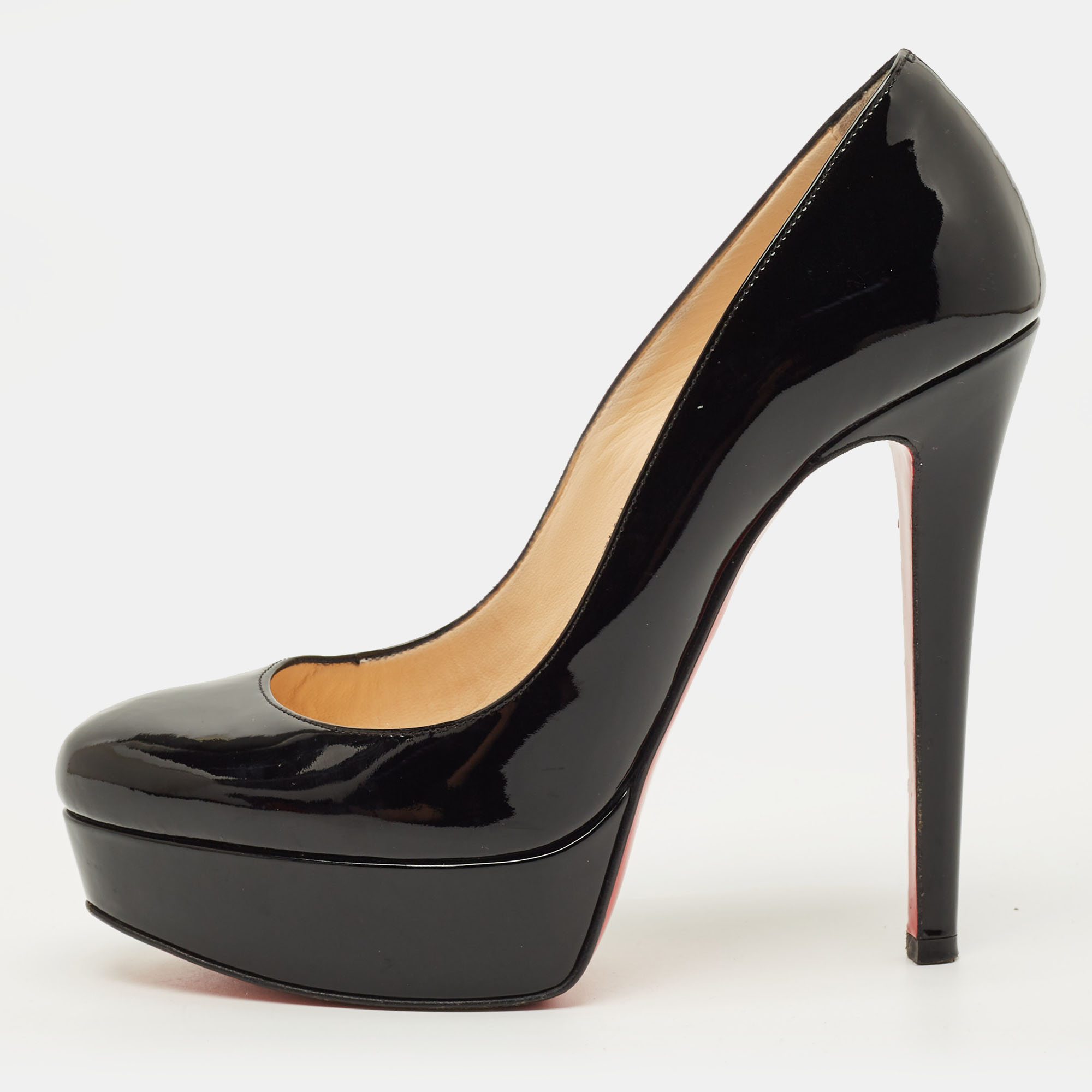 Christian Louboutin Bianca Size Black Patent Leather Platform Pumps
Christian Louboutin Bianca Size Black Patent Leather Platform Pumps