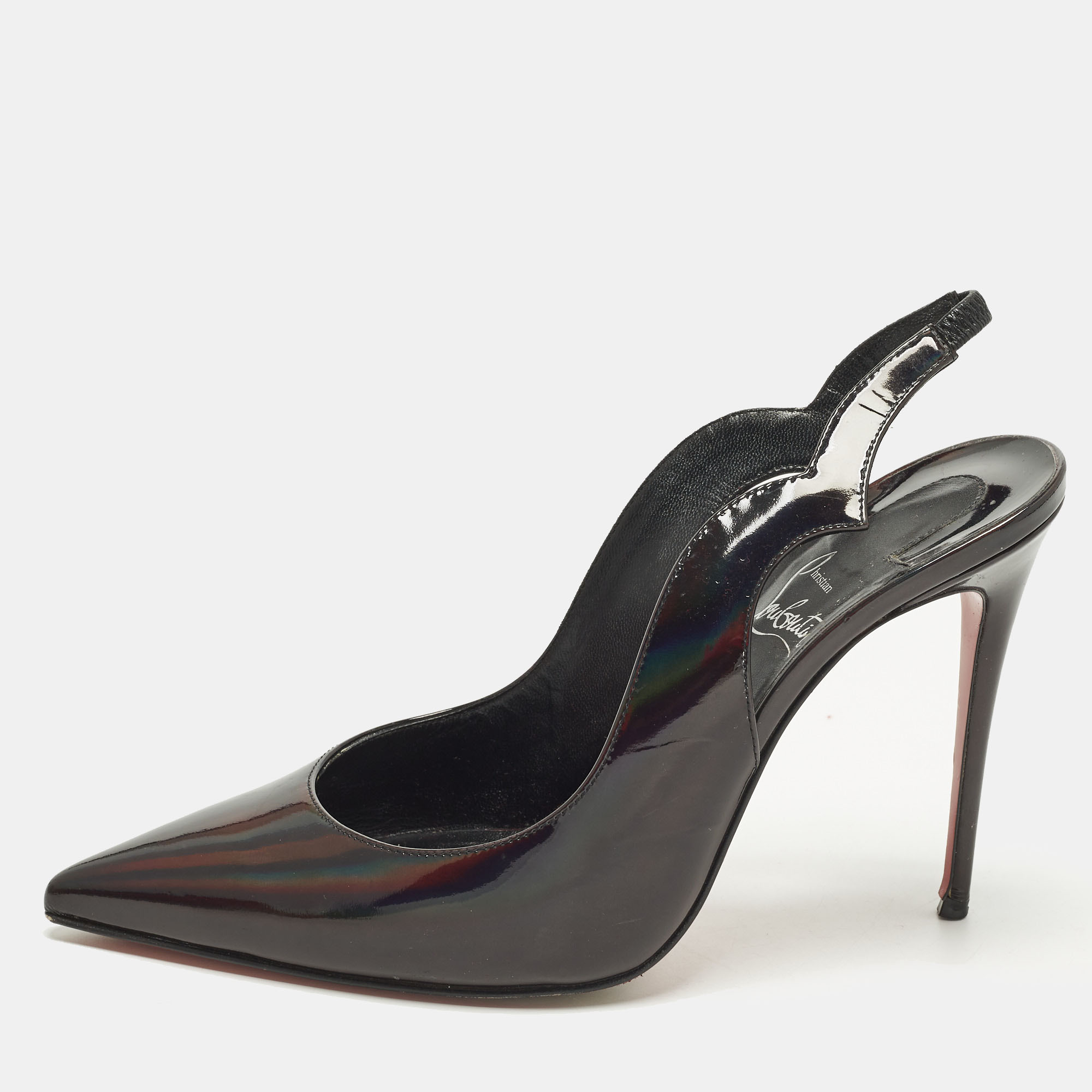 Christian Louboutin Hot Chick Size Black Patent Leather Slingback Pumps
Christian Louboutin Hot Chick Size Black Patent Leather Slingback Pumps