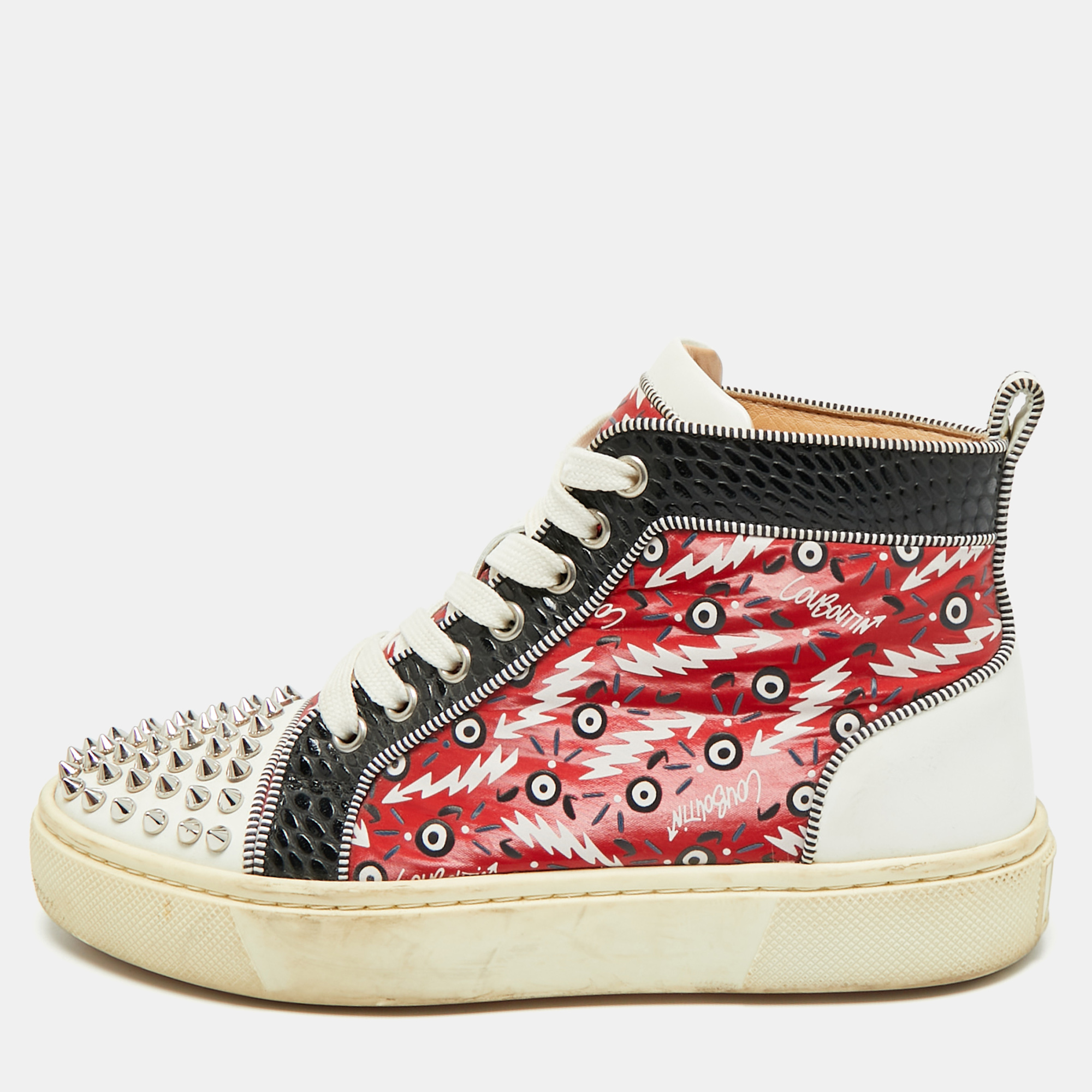 Christian Louboutin Lou Spikes Size Multicolor Leather and Nylon High Top Sneakers
Christian Louboutin Lou Spikes Size Multicolor Leather and Nylon High Top Sneakers