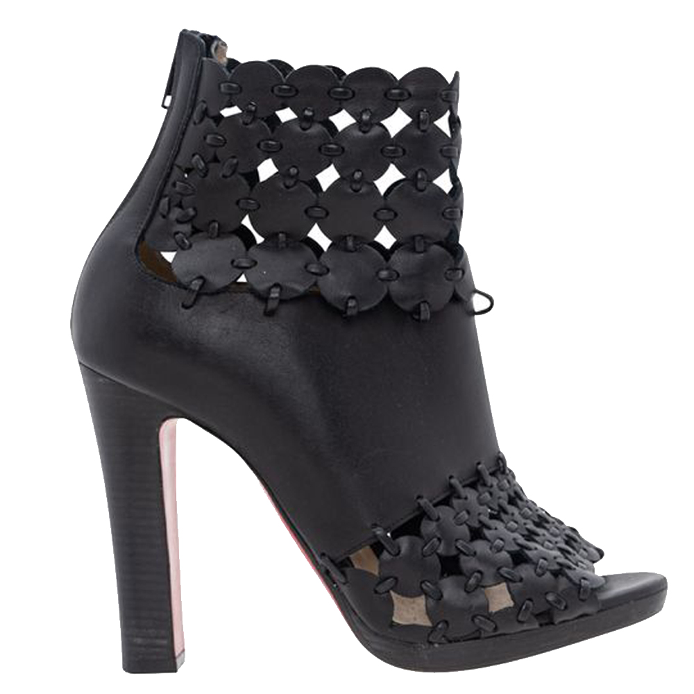 Image of Christian Louboutin Black Leather Boots