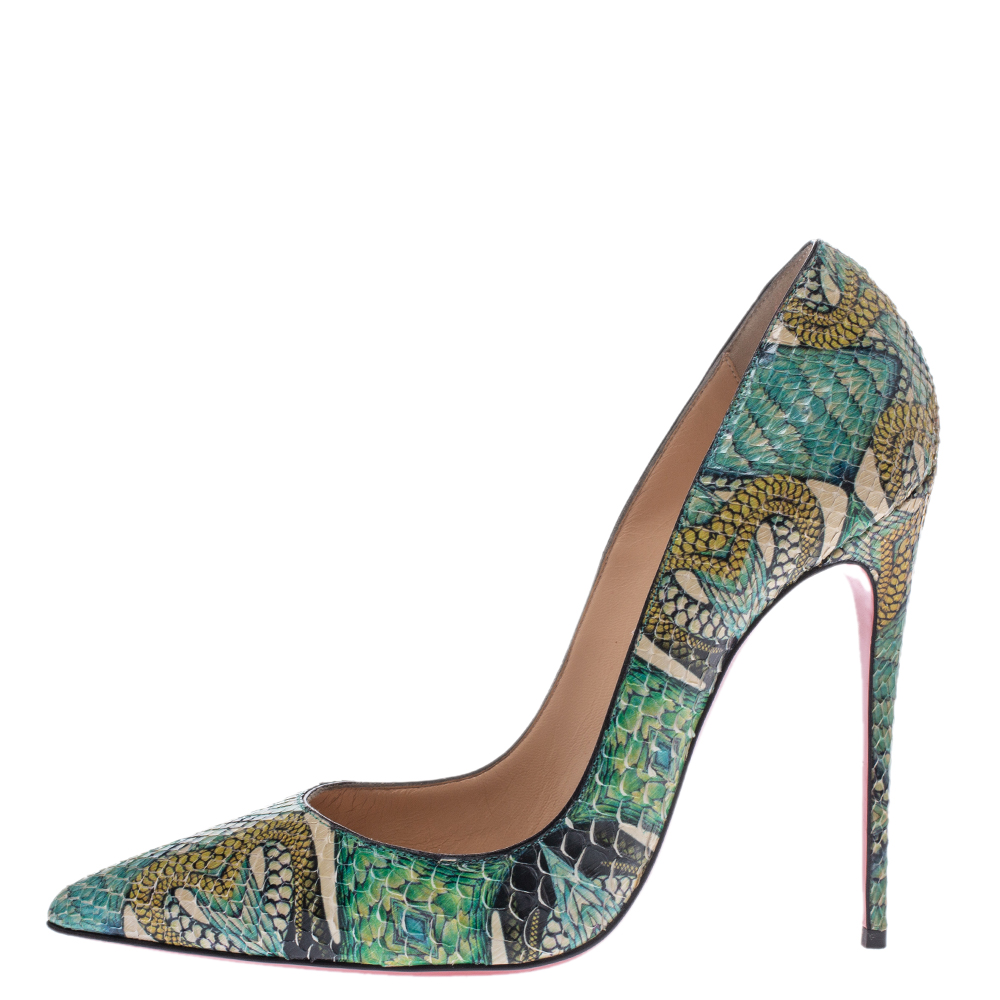 Christian Louboutin Multicolor Inferno Python Leather So Kate Pointed Toe Pumps Size
Christian Louboutin Multicolor Inferno Python Leather So Kate Pointed Toe Pumps Size