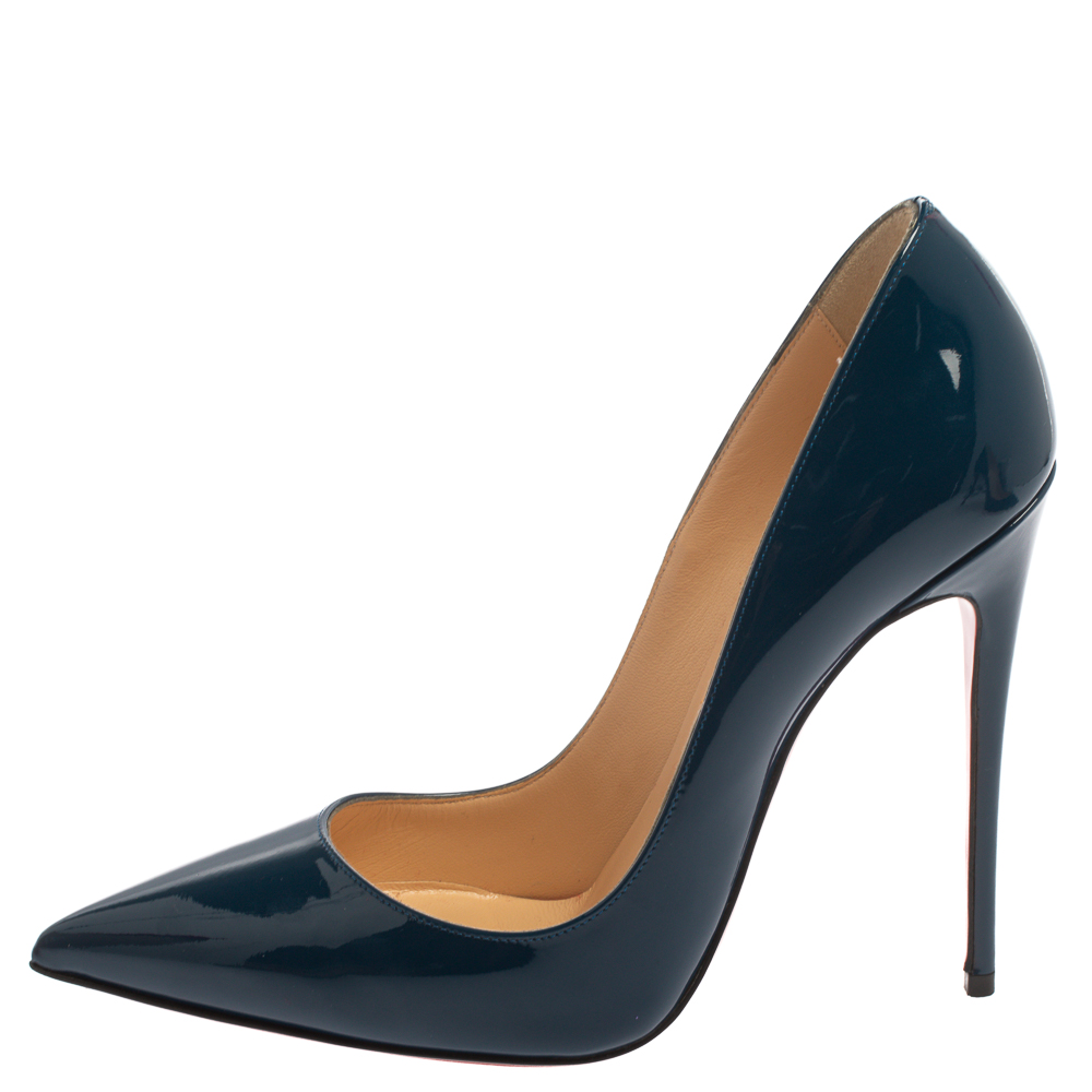 Christian Louboutin Navy Blue Patent Leather So Kate Ponited Toe Pumps Size
Christian Louboutin Navy Blue Patent Leather So Kate Ponited Toe Pumps Size
