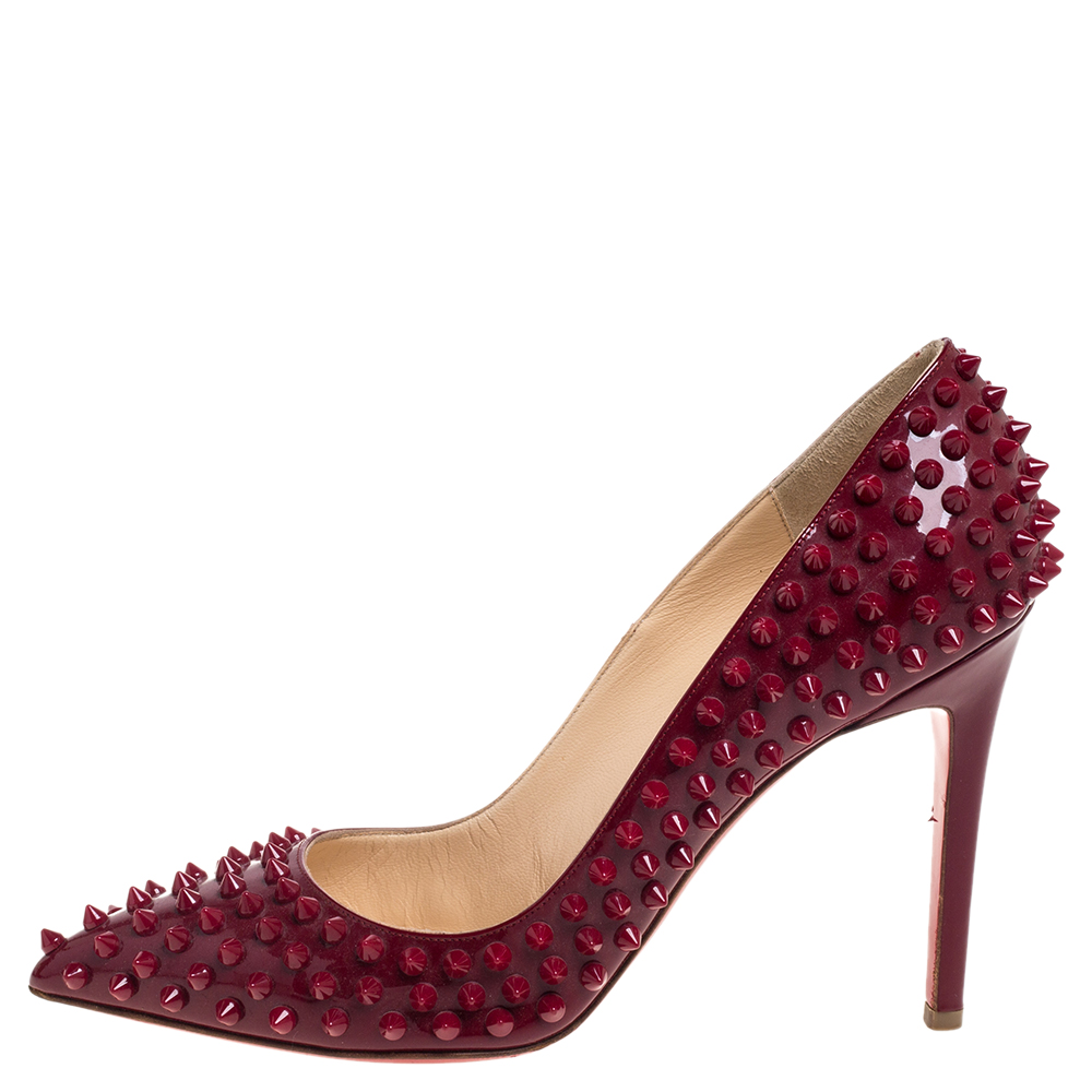 Christian Louboutin Red Patent Leather Pigalle Spikes Pointed Toe Pumps Size
Christian Louboutin Red Patent Leather Pigalle Spikes Pointed Toe Pumps Size