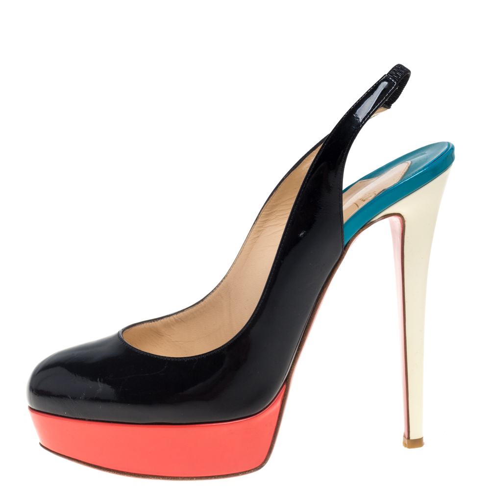Christian Louboutin Muticolor Patent Leather ColorBlock Platform Slingback Pumps Size, Multicolor
Christian Louboutin Muticolor Patent Leather ColorBlock Platform Slingback Pumps Size, Multicolor