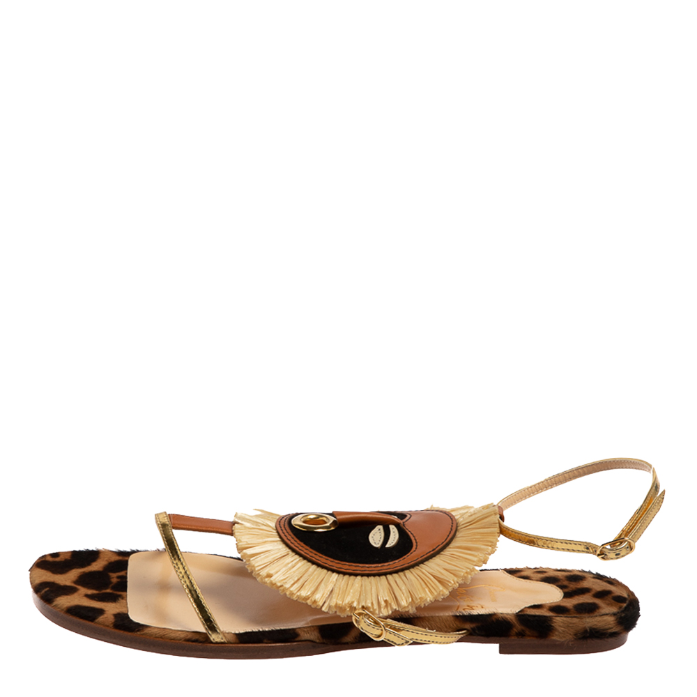 Christian Louboutin Multicolor Leather And Raffia Rastafari Flat Sandals Size
Christian Louboutin Multicolor Leather And Raffia Rastafari Flat Sandals Size