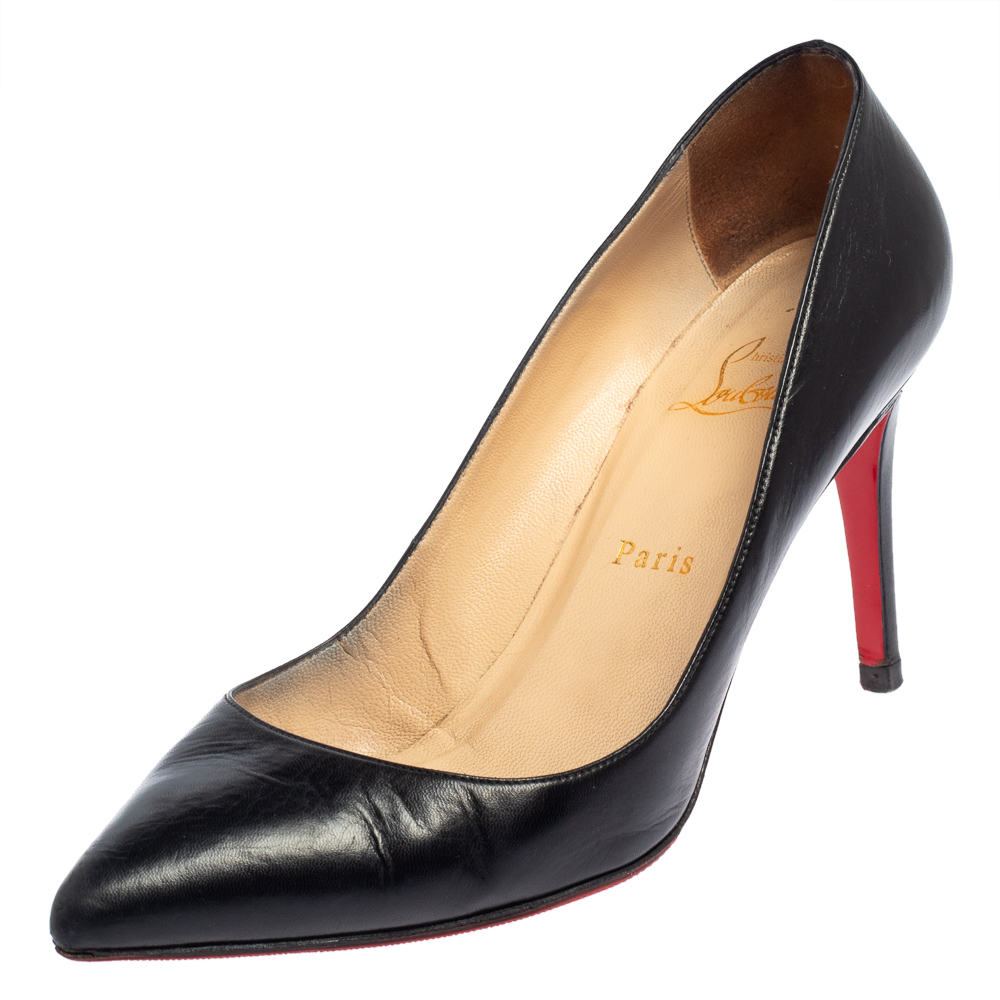 Christian Louboutin Black Leather Pigalle Pumps Size 39