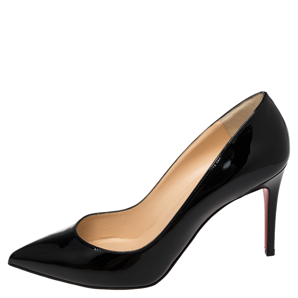 

Christian Louboutin Black Patent Leather Pigalle 85 Pumps Size