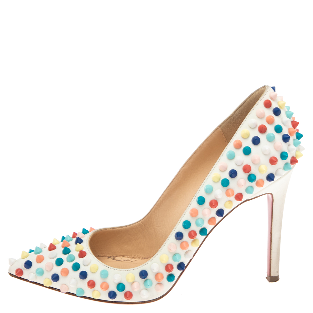 Christian Louboutin Multicolor Leather Pigalle Spikes Pointed-Toe Pumps Size
Christian Louboutin Multicolor Leather Pigalle Spikes Pointed-Toe Pumps Size