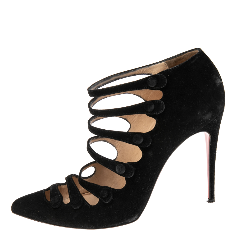 Christian Louboutin Black Suede Viennana Pumps Size 38.5