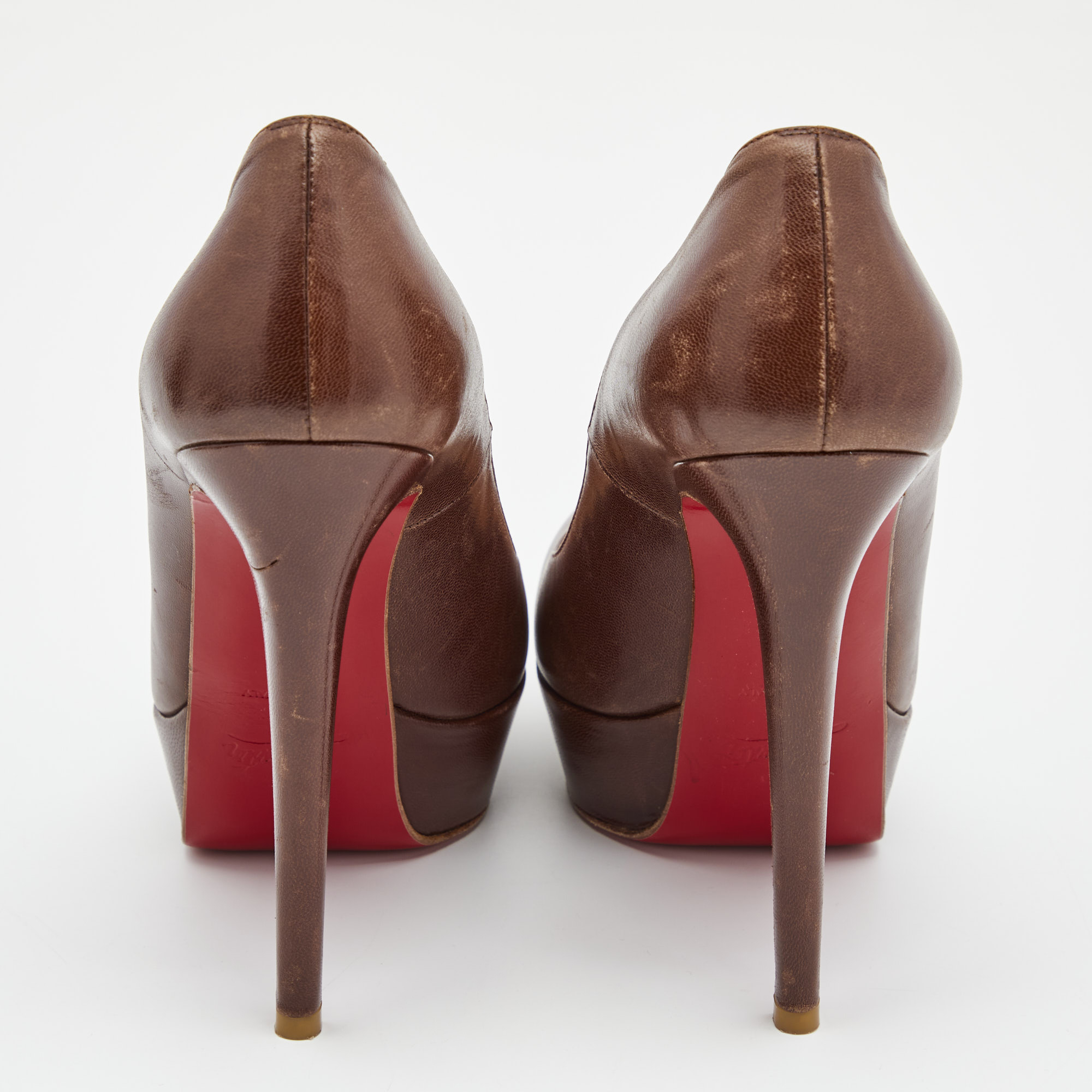 Christian Louboutin Brown Leather Bianca Pumps Size 36