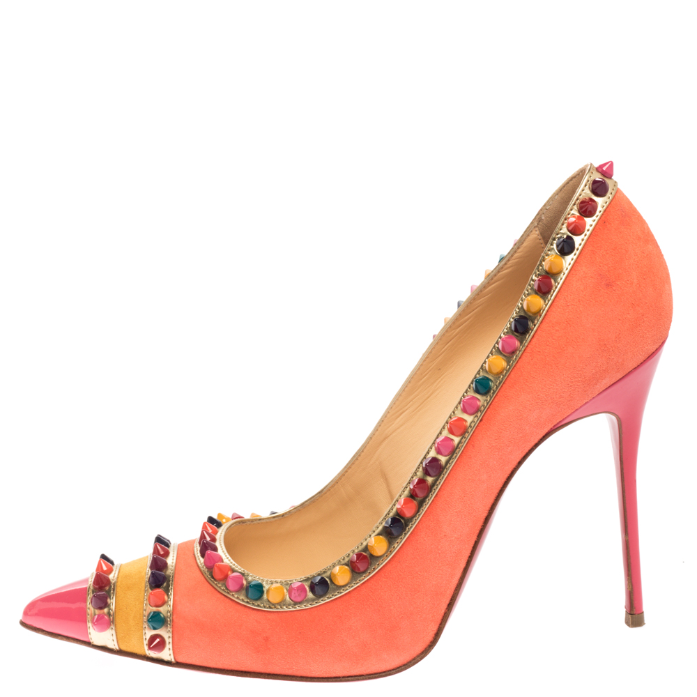

Christian Louboutin Multicolor Suede and Patent Leather Malabar Hill Pumps Size