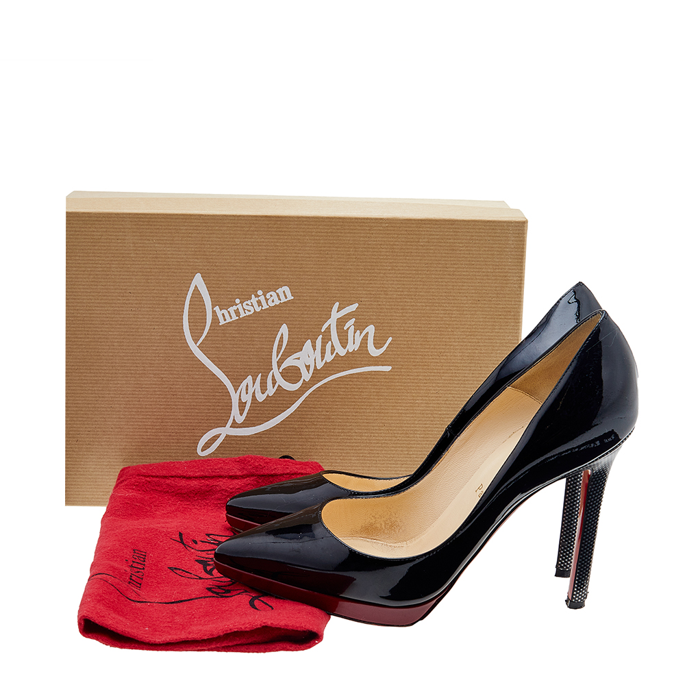 Christian Louboutin  Patent Leather Pointed Toe Pumps Size 36.5