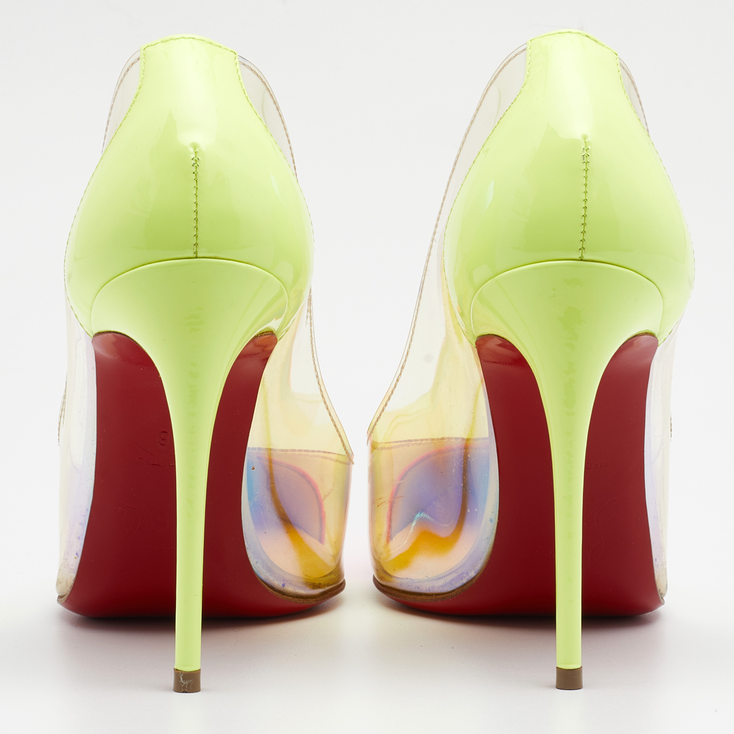 Christian Louboutin Multicolor PVC And Patent Leather Pumps Size 36