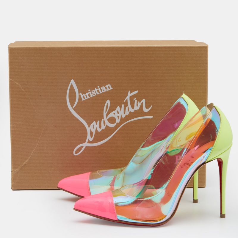 Christian Louboutin Multicolor PVC And Patent Leather Pumps Size 36