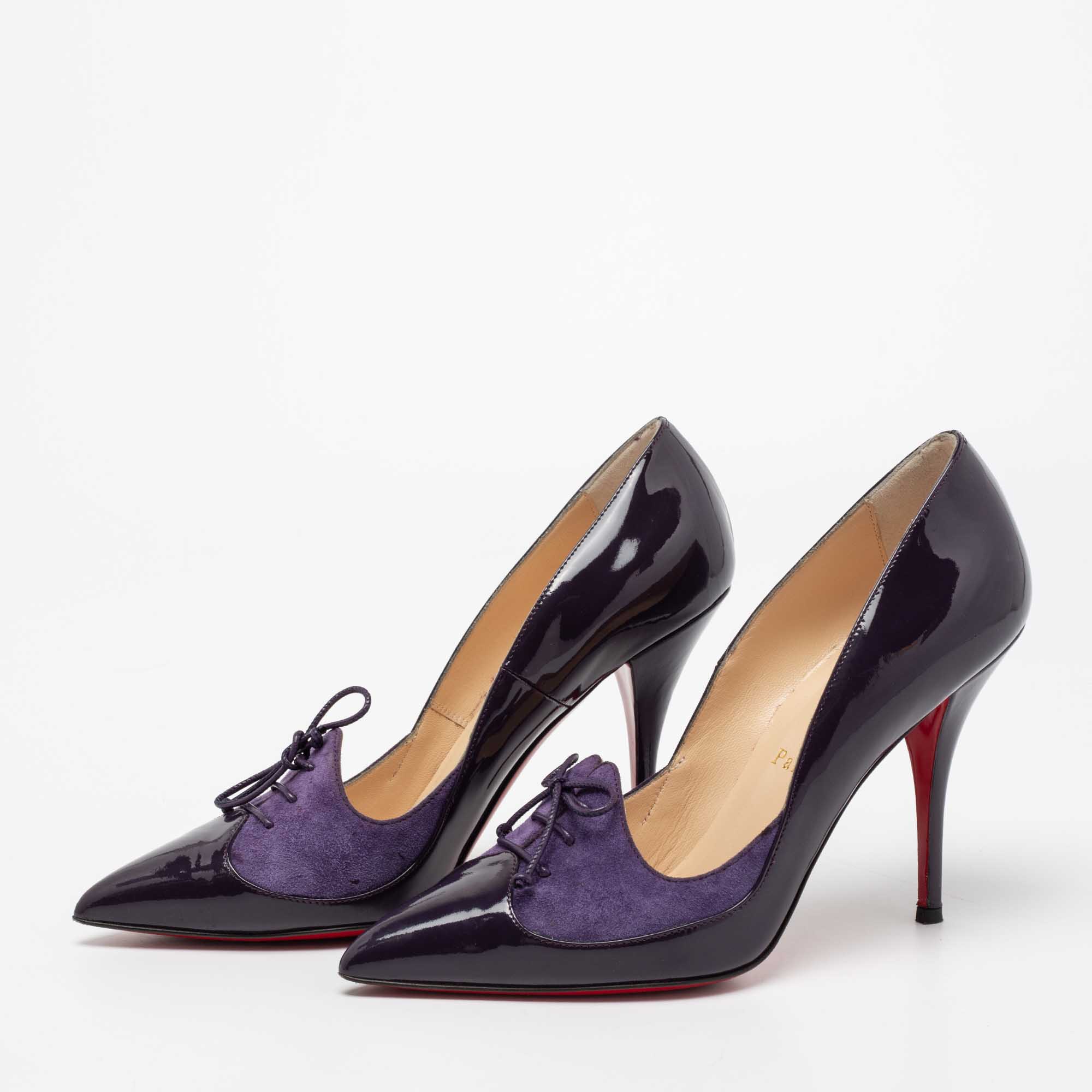 Christian Louboutin Purple Patent Leather And Suede Queue De Pie Pumps Size
Christian Louboutin Purple Patent Leather And Suede Queue De Pie Pumps Size