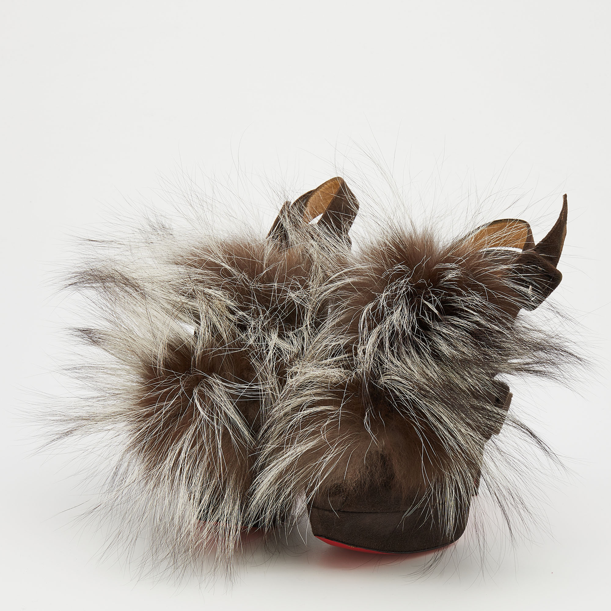 Christian Louboutin Brown Suede Splash Fur Platform Slingback Sandals Size
Christian Louboutin Brown Suede Splash Fur Platform Slingback Sandals Size