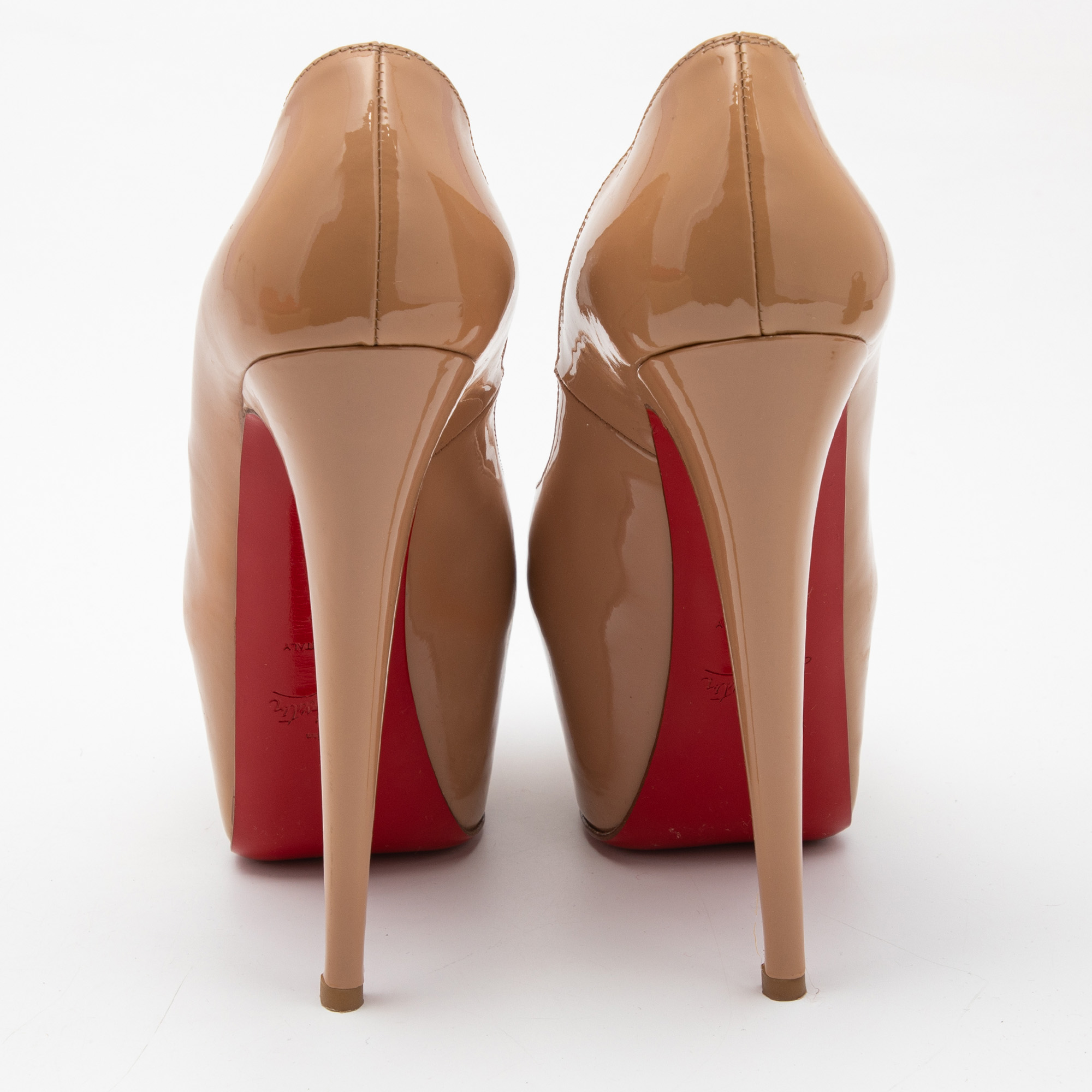 Christian Louboutin Beige Patent Leather Highness Pumps Size 37