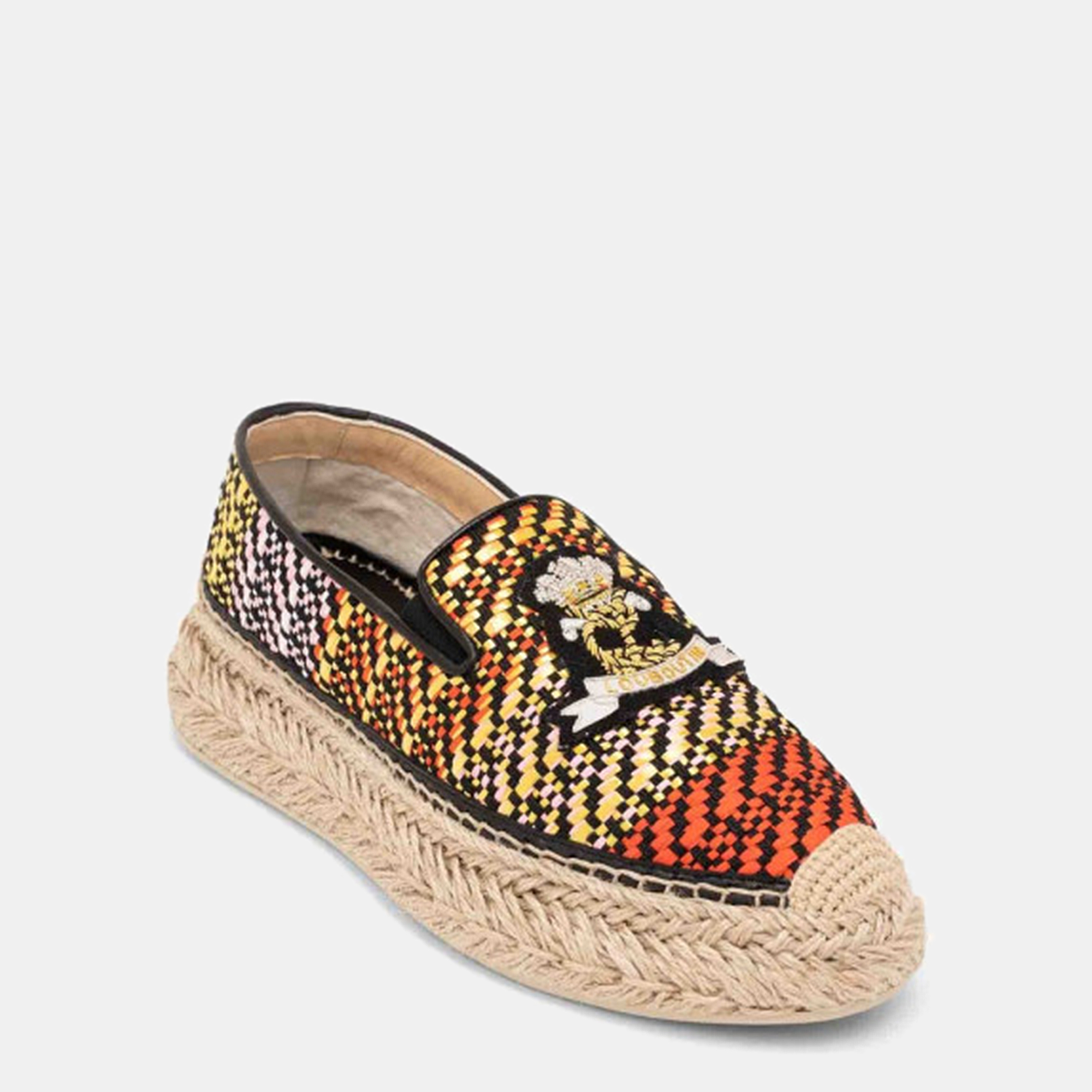 Christian Louboutin Multicolour Canvas Loafers Size 40