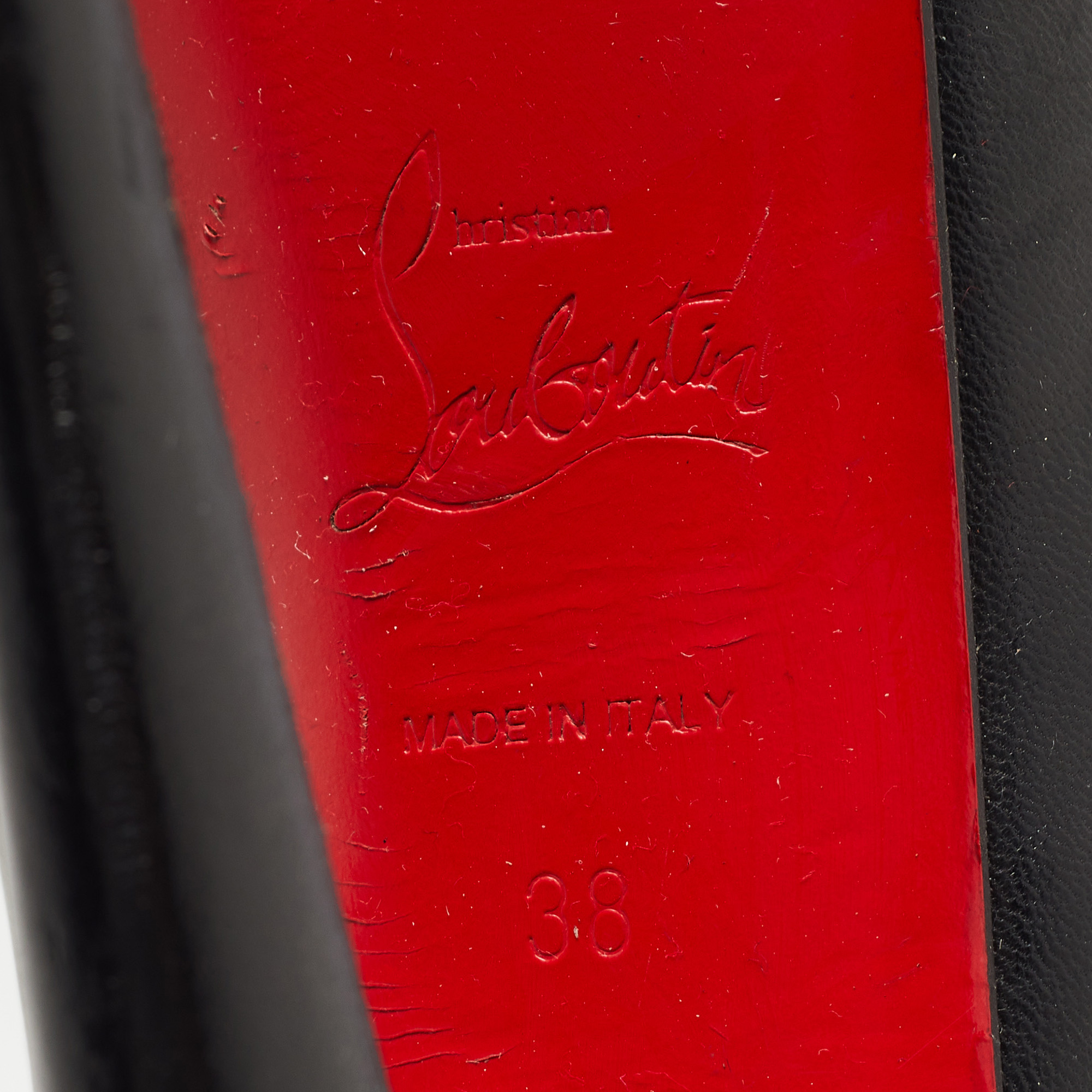 Christian Louboutin Black Leather Daffodile Pumps Size 38