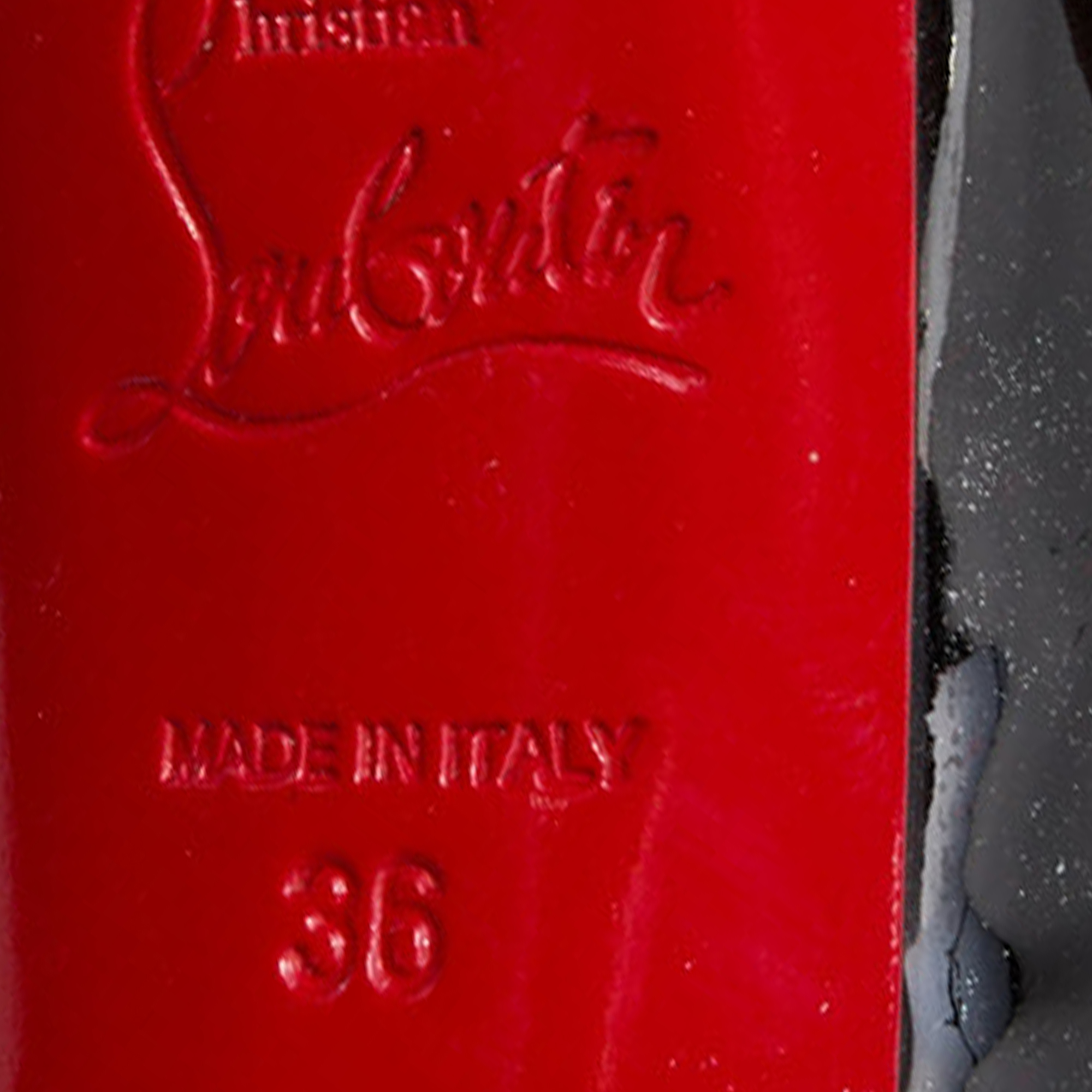 Christian Louboutin Black Patent Leather Miss Desprez Pumps Size 36