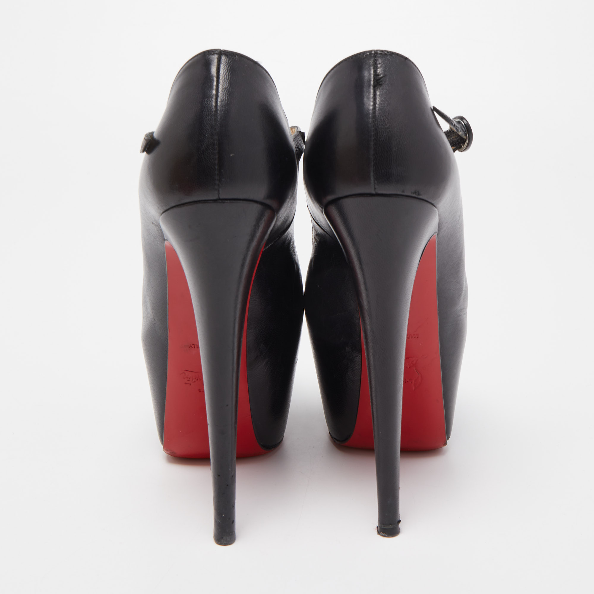 Christian Louboutin Black Leather Lady Highness Pumps Size 36.5