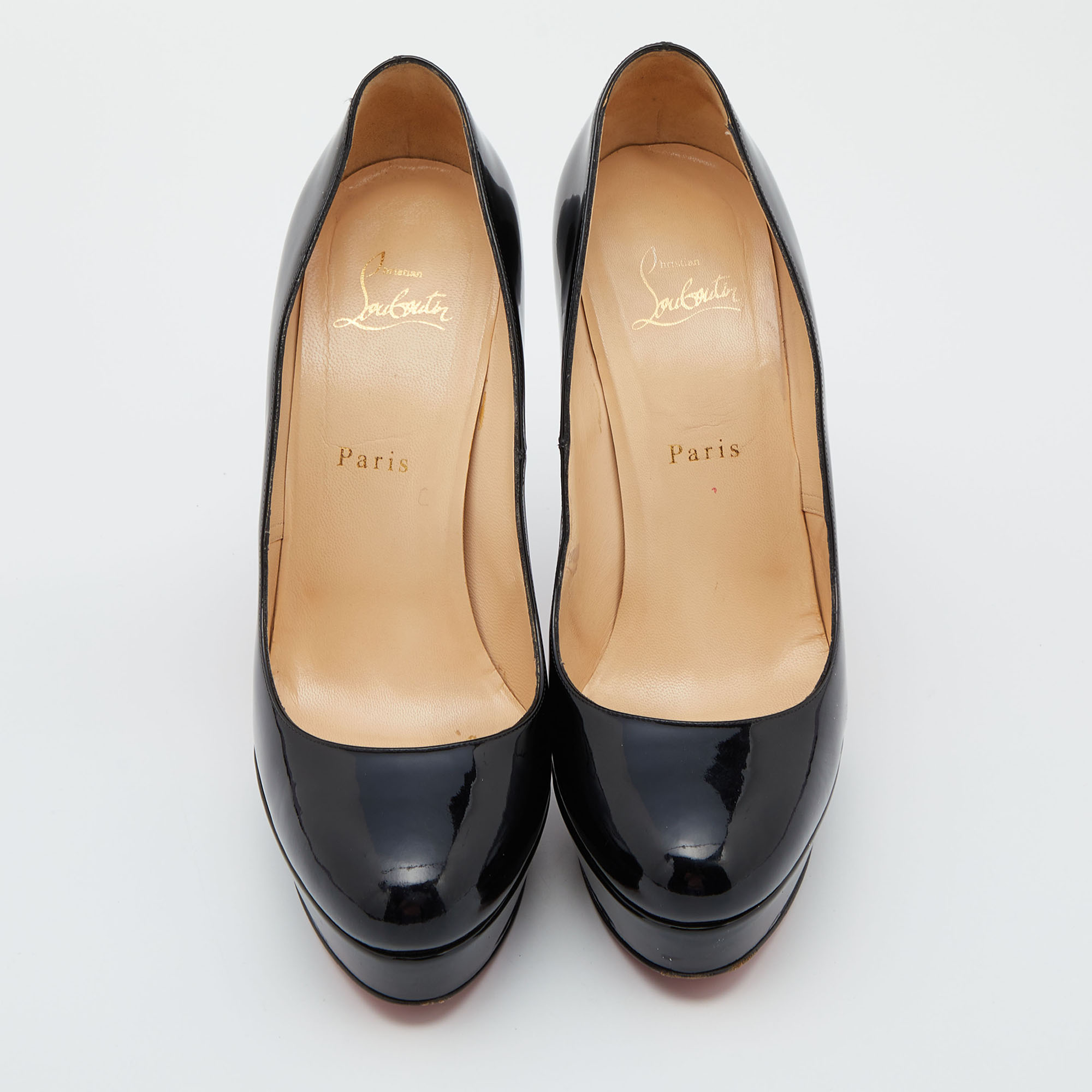 Christian Louboutin Black Patent Leather Bianca Pumps Size 40