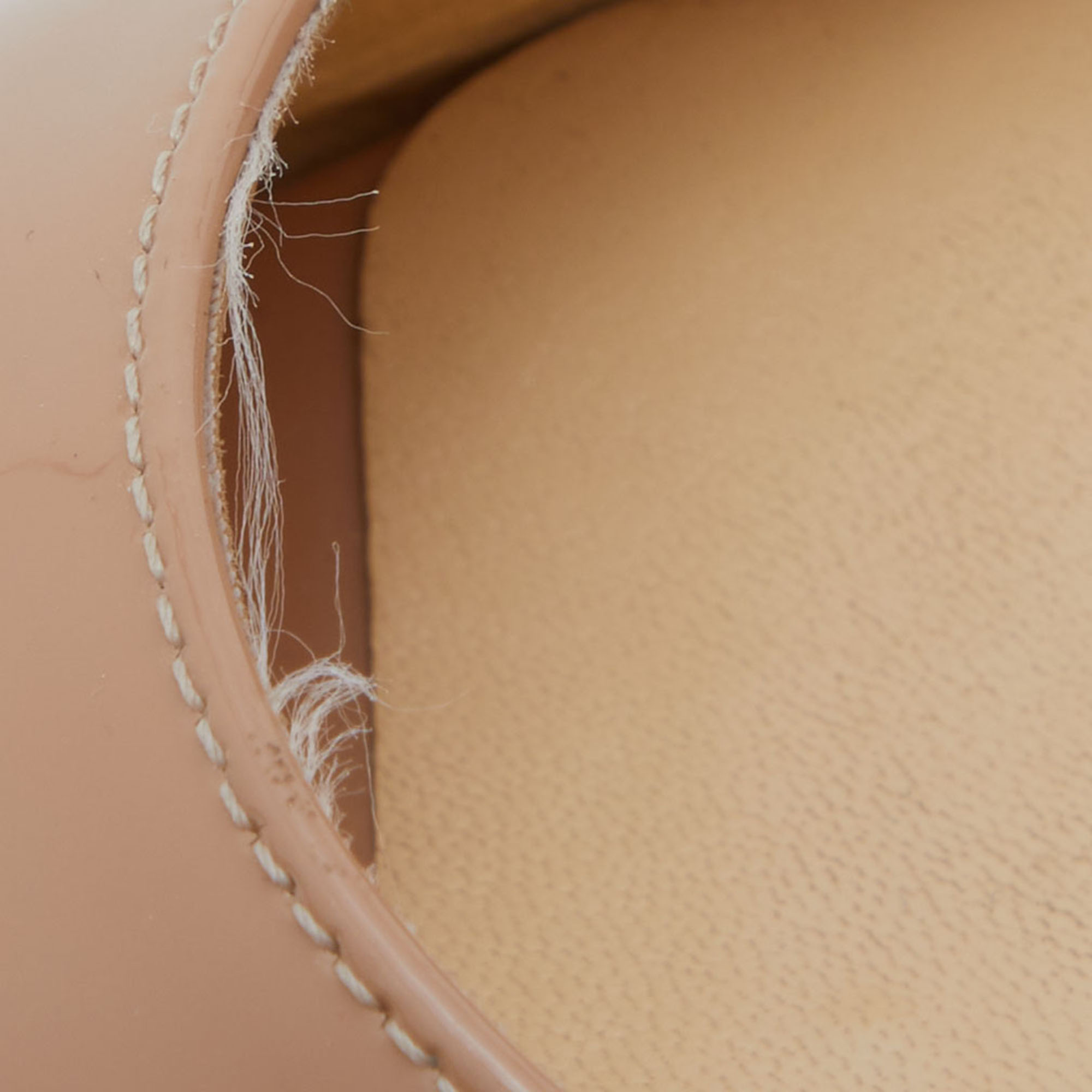 Christian Louboutin Beige Patent Leather Lady Peep Pumps Size 38.5