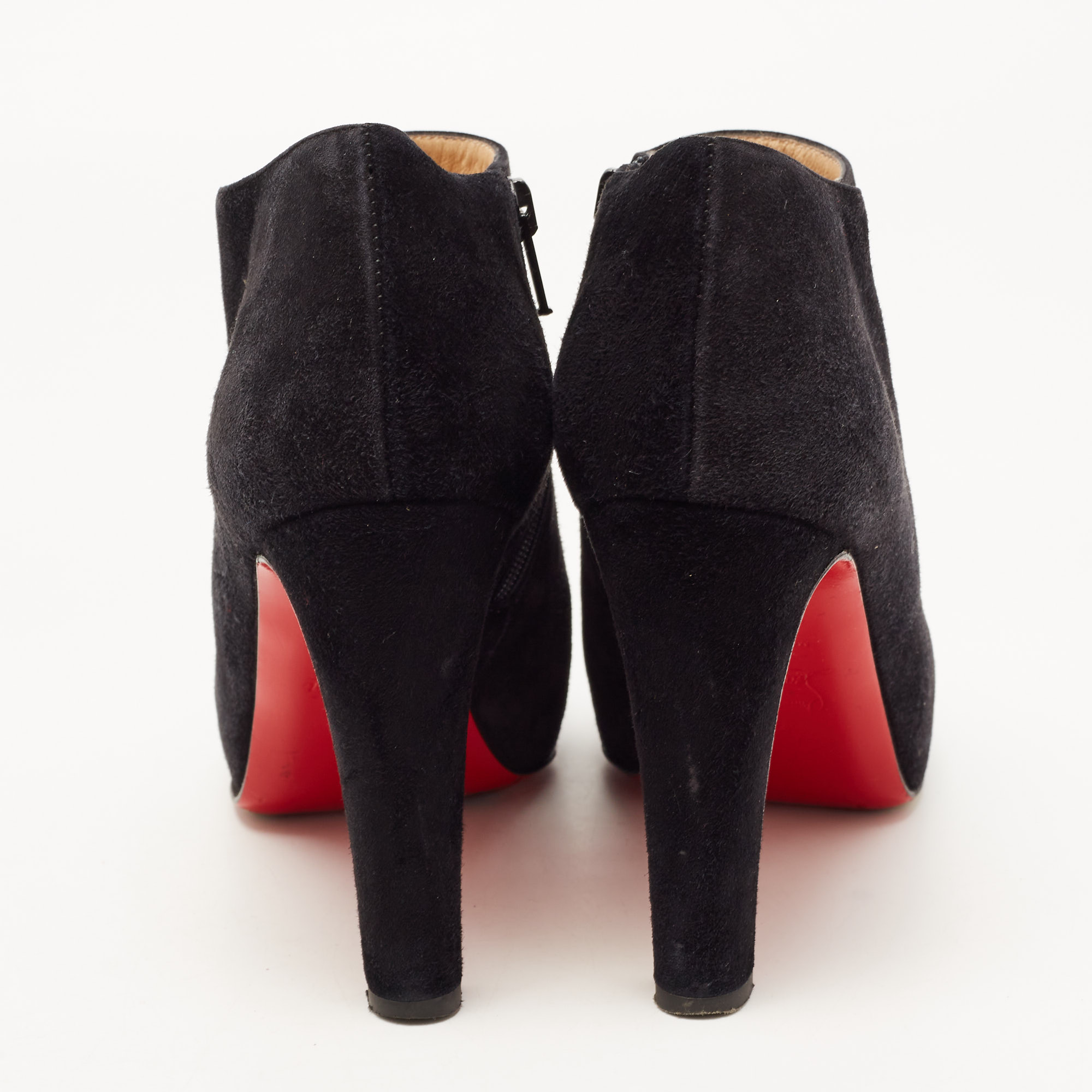 Christian Louboutin Black Suede Vicky Booties Size 37