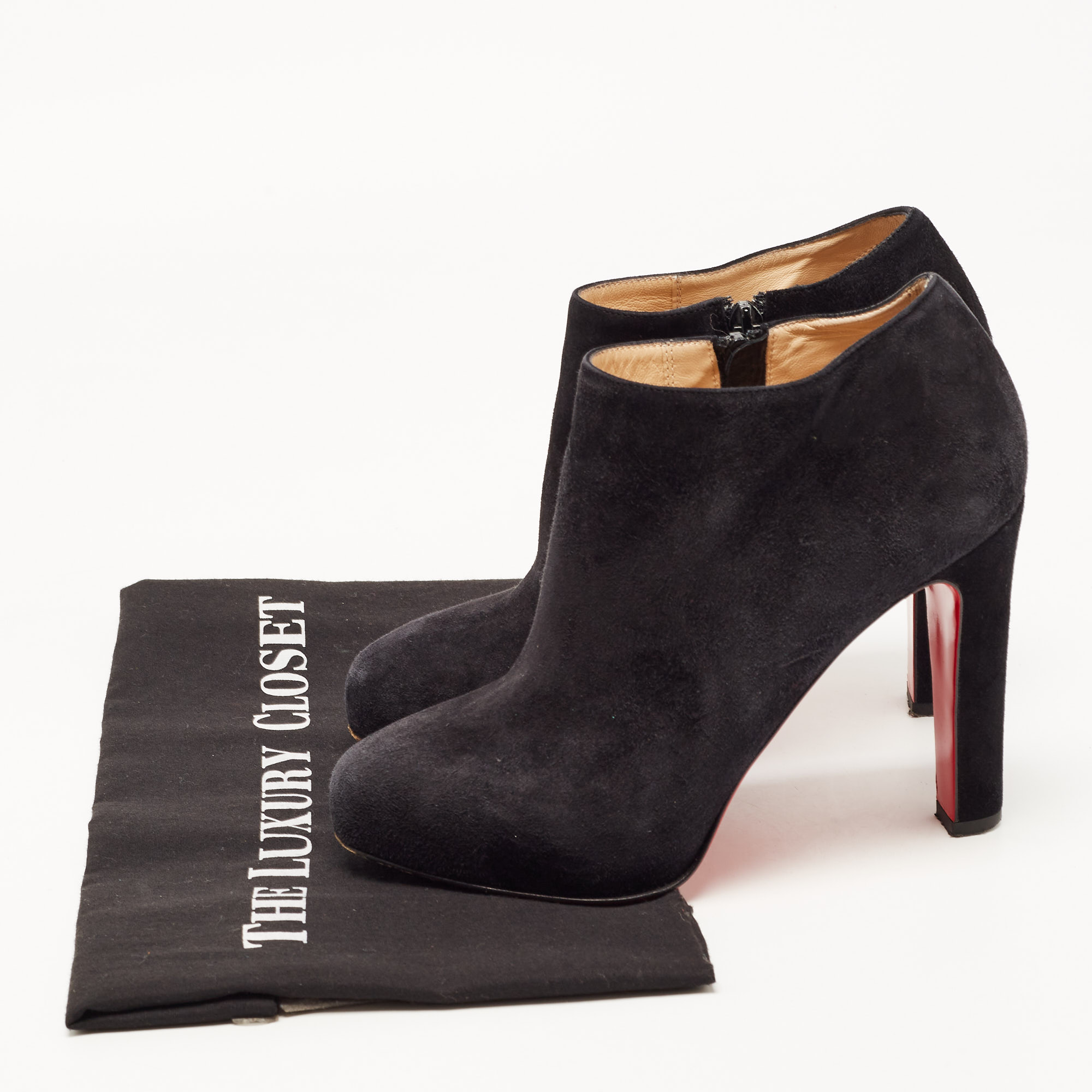 Christian Louboutin Black Suede Vicky Booties Size 37