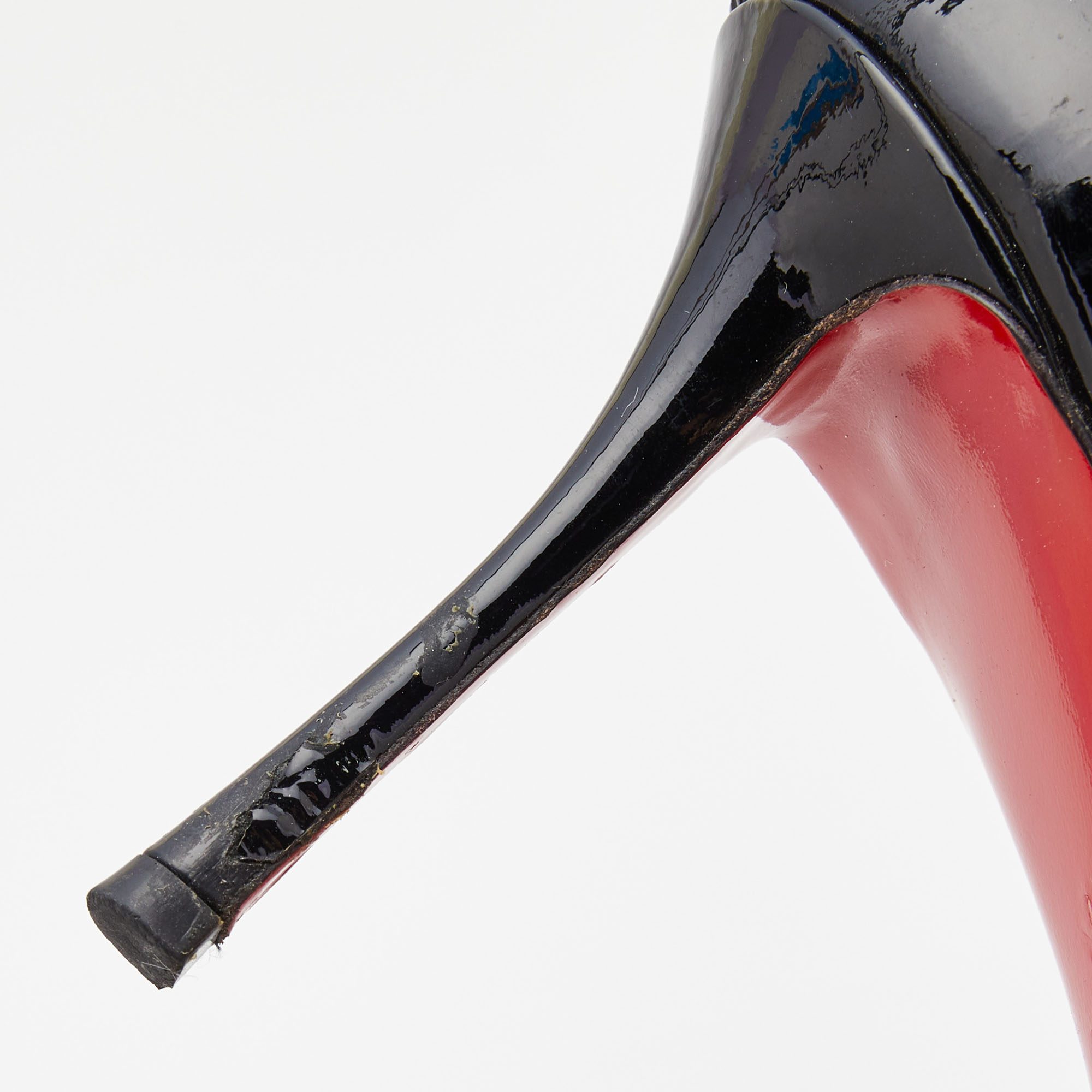 Christian Louboutin Black Patent Leather Vinodo Pumps Size 38.5