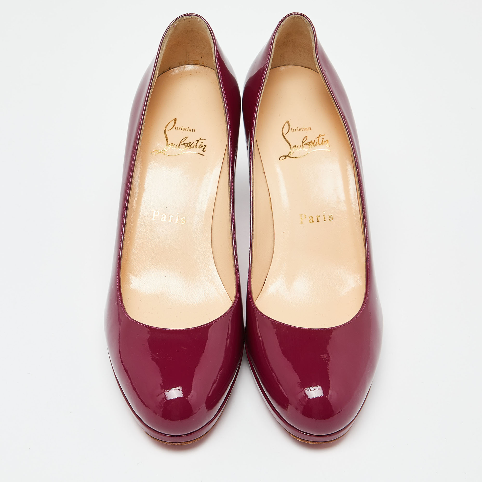 Christian Louboutin Purple Patent Leather New Simple Pumps Size 38