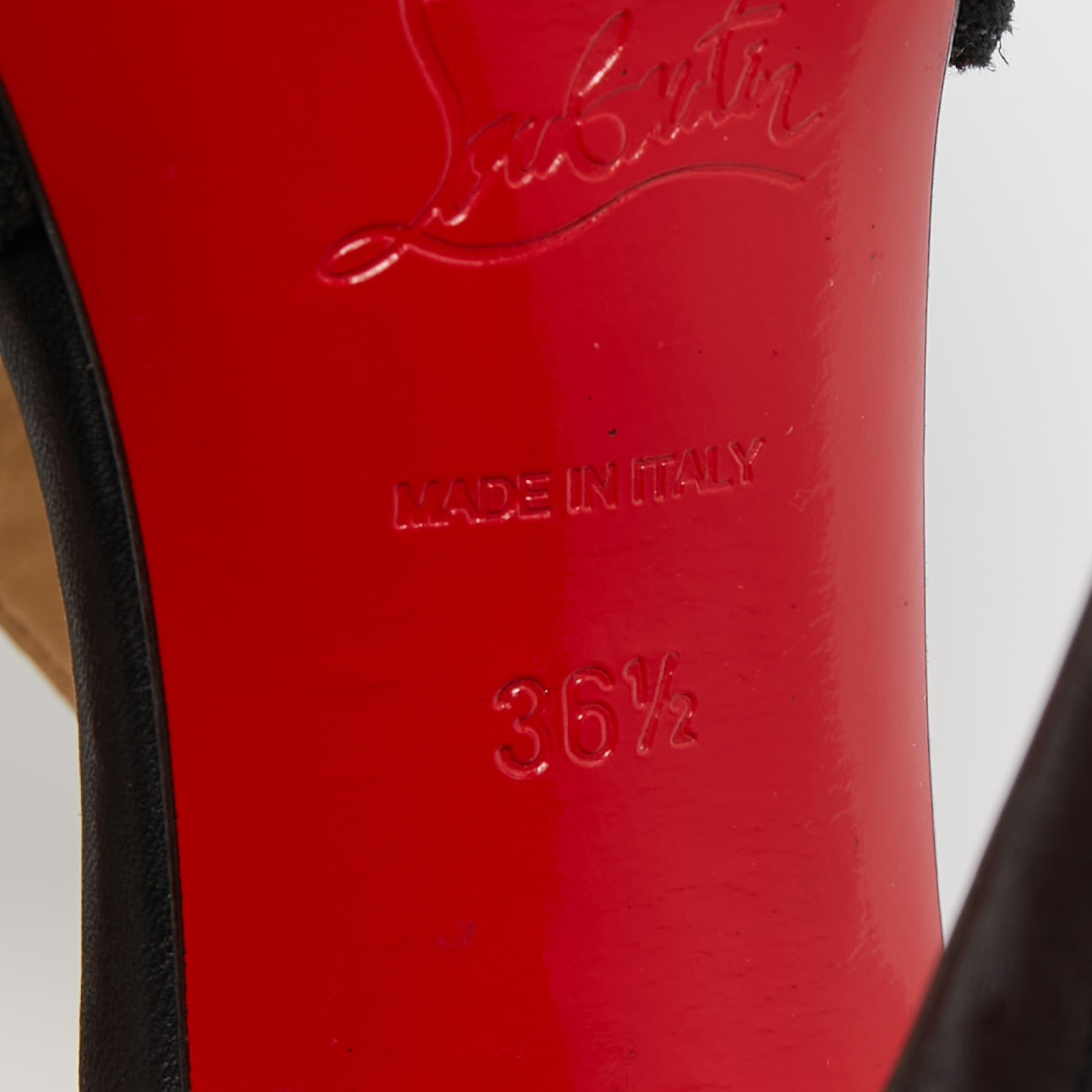 Christian Louboutin Black Suede Rodita Sandals Size 36.5