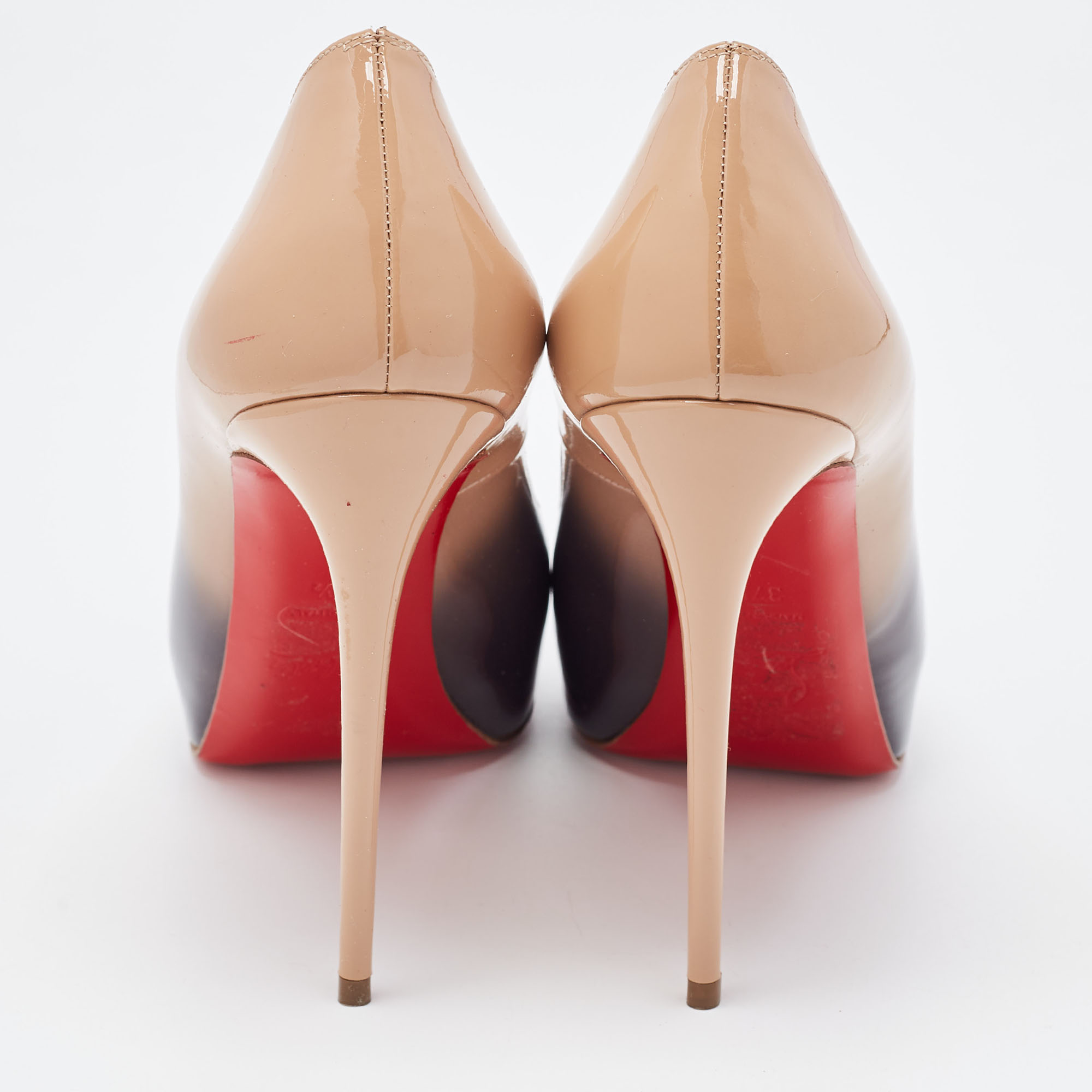 Christian Louboutin Two Tone Ombre Patent Leather New Very Prive Pumps Size 37.5